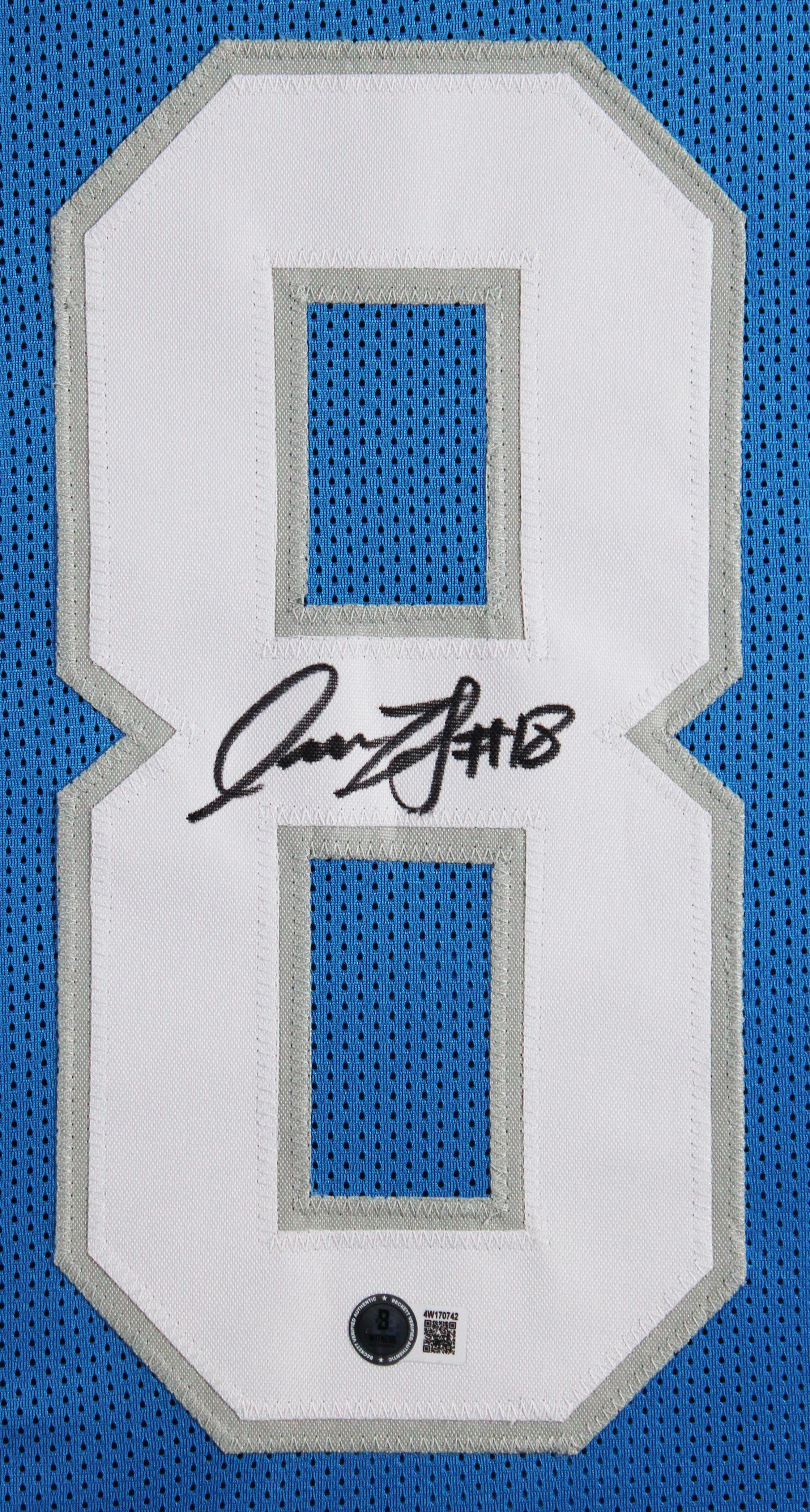 Isaac TeSlaa Authentic Signed Blue Pro Style Framed Jersey BAS Witnessed