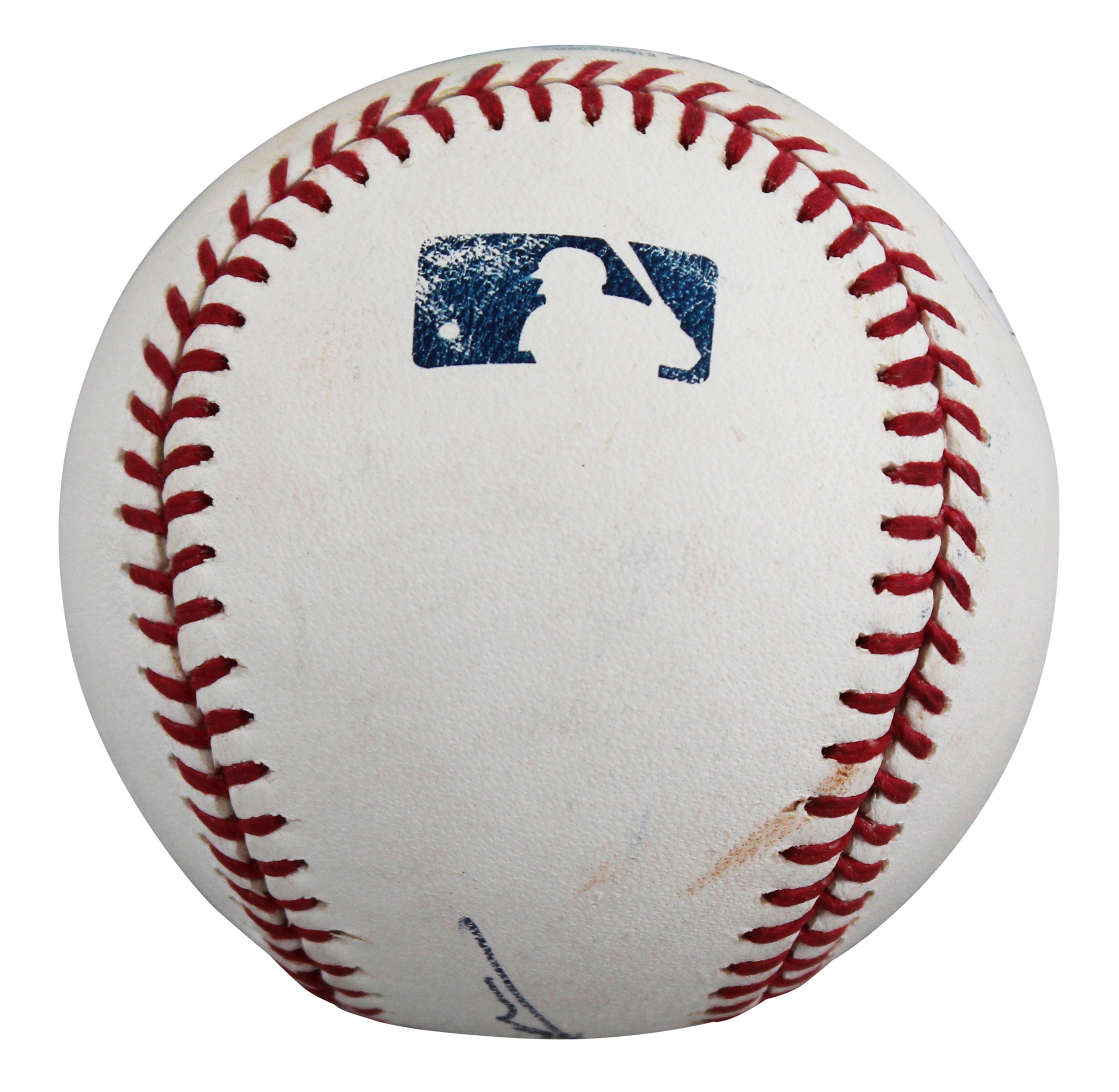Rangers Ezequiel Duran Signed Practice Used Manfred OML Baseball JSA #AM11748