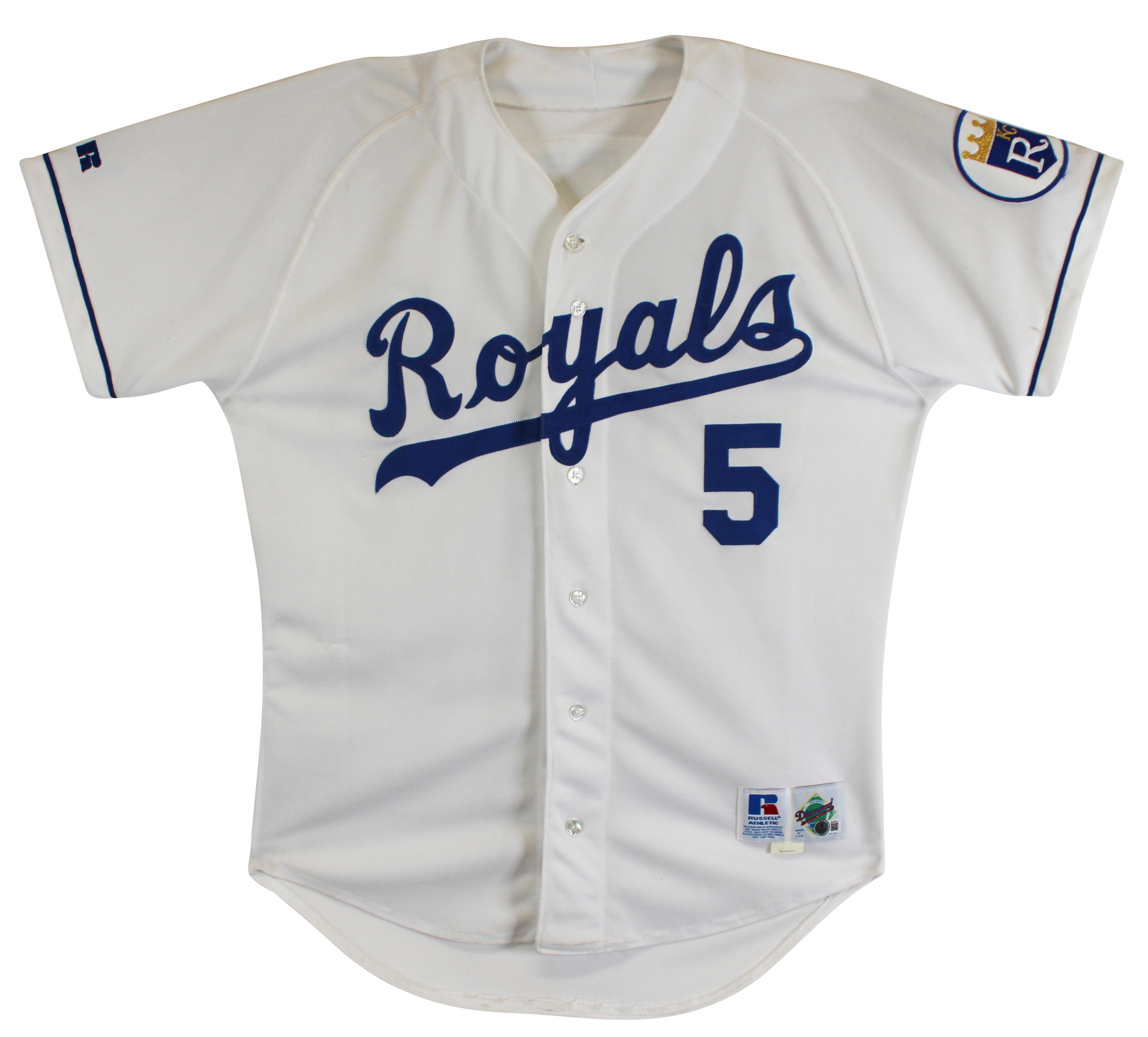 Royals George Brett Authentic Signed White Russell Athletic Jersey BAS #BU55013