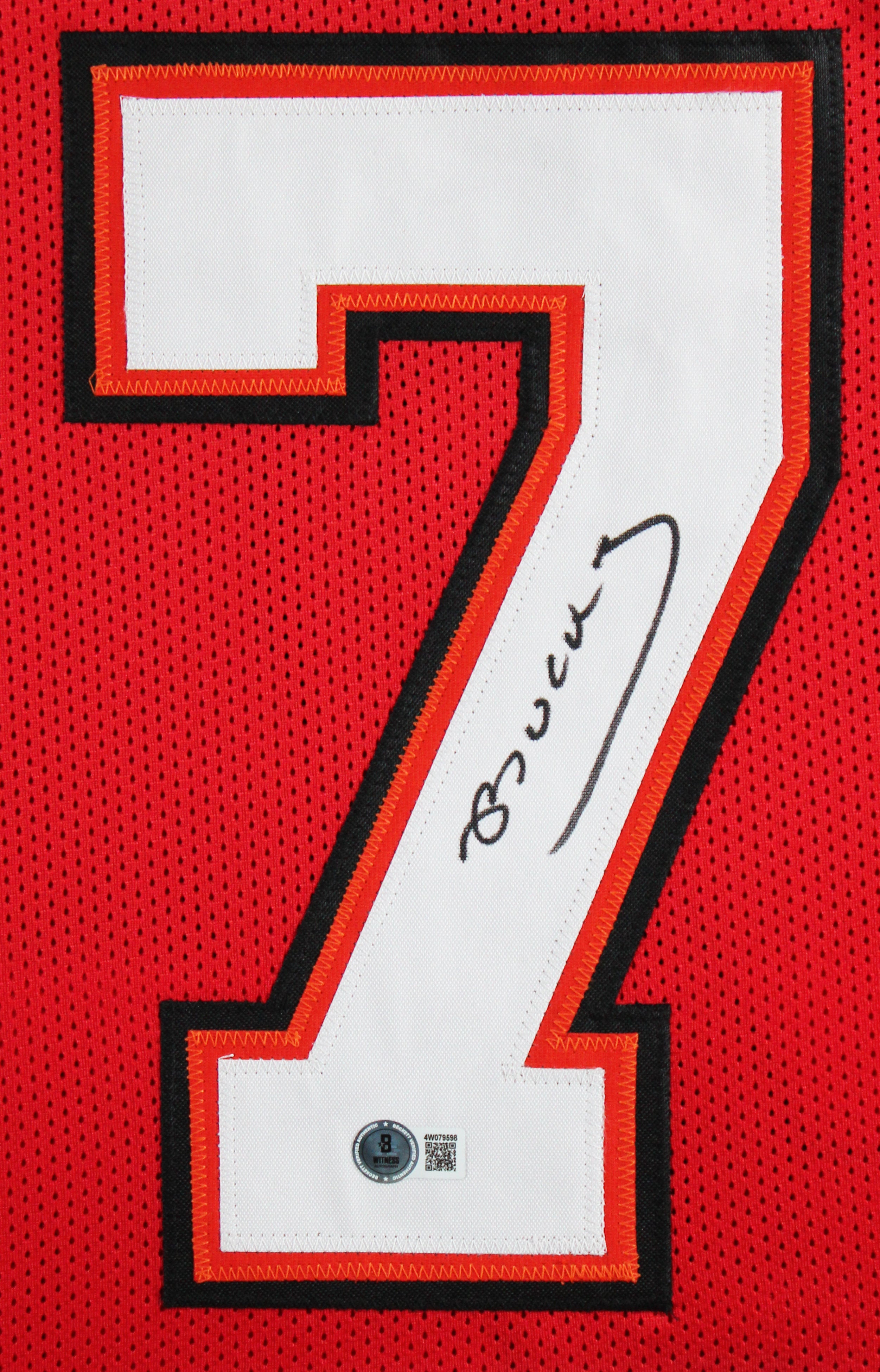 Bucky Irving Authentic Signed Red Pro Style Framed Jersey BAS Witnessed