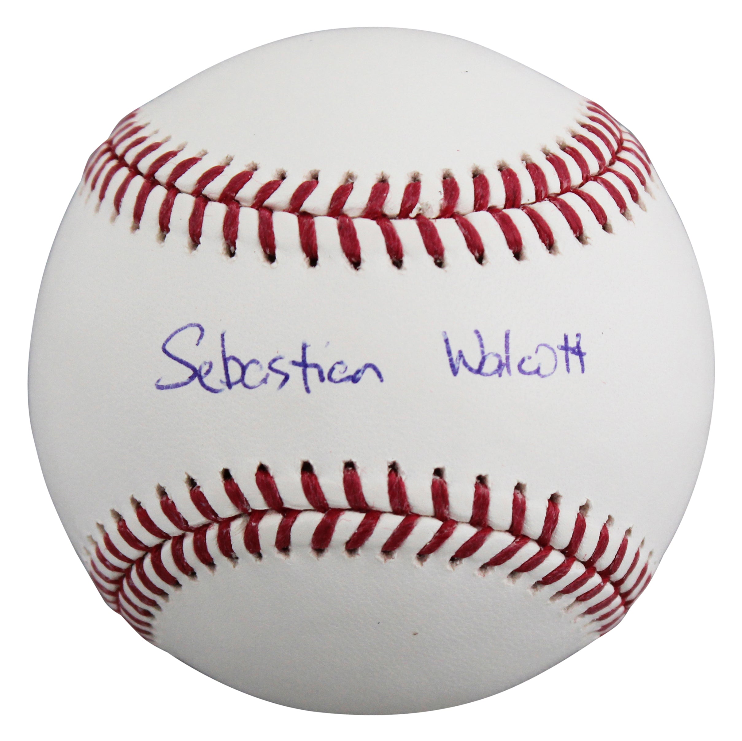 Rangers Sebastian Walcott Signed Robert Manfred OML Baseball BAS Wit #1W490721