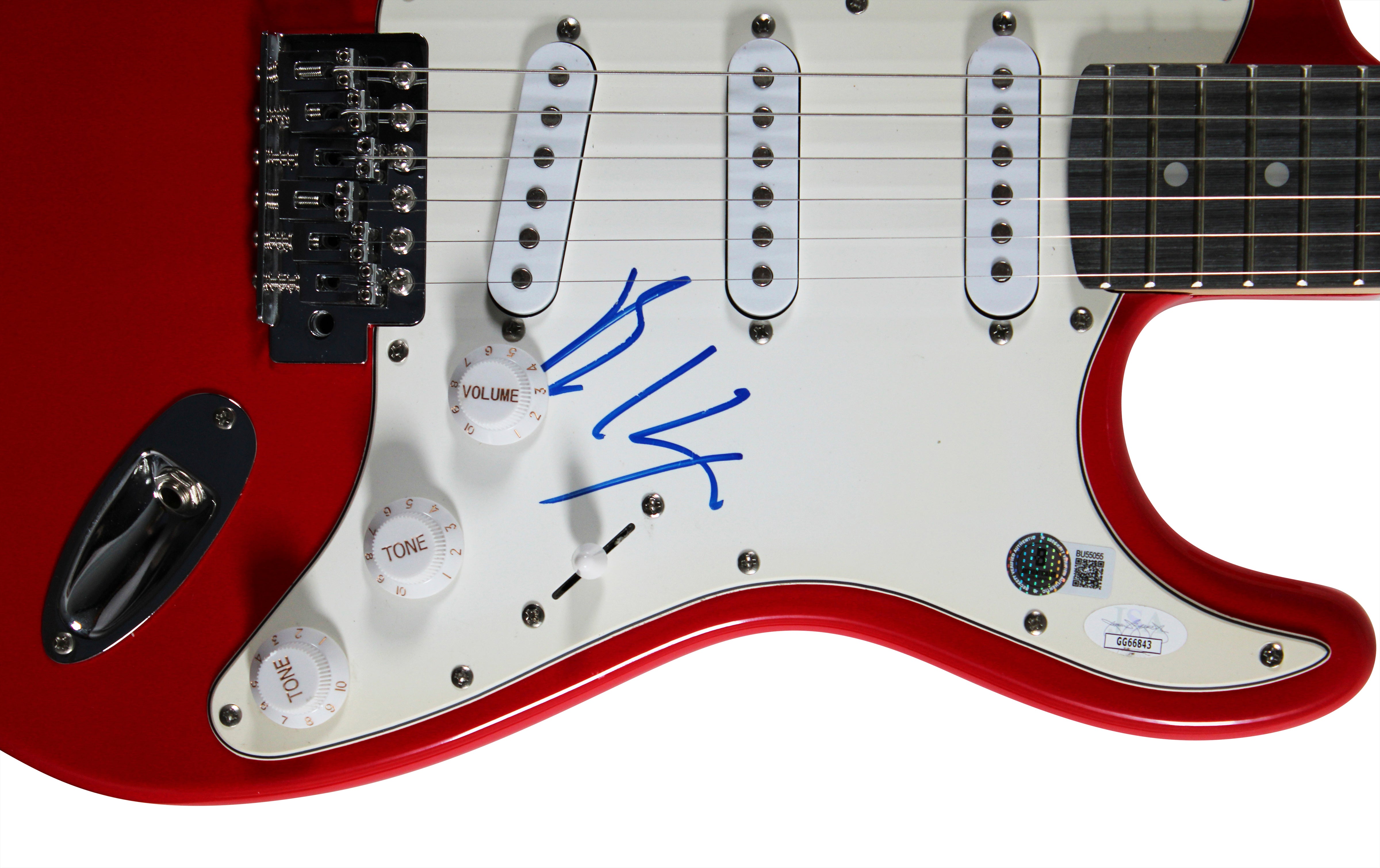 Billy Idol Authentic Signed Red Electric Guitar Autographed BAS #BU55055