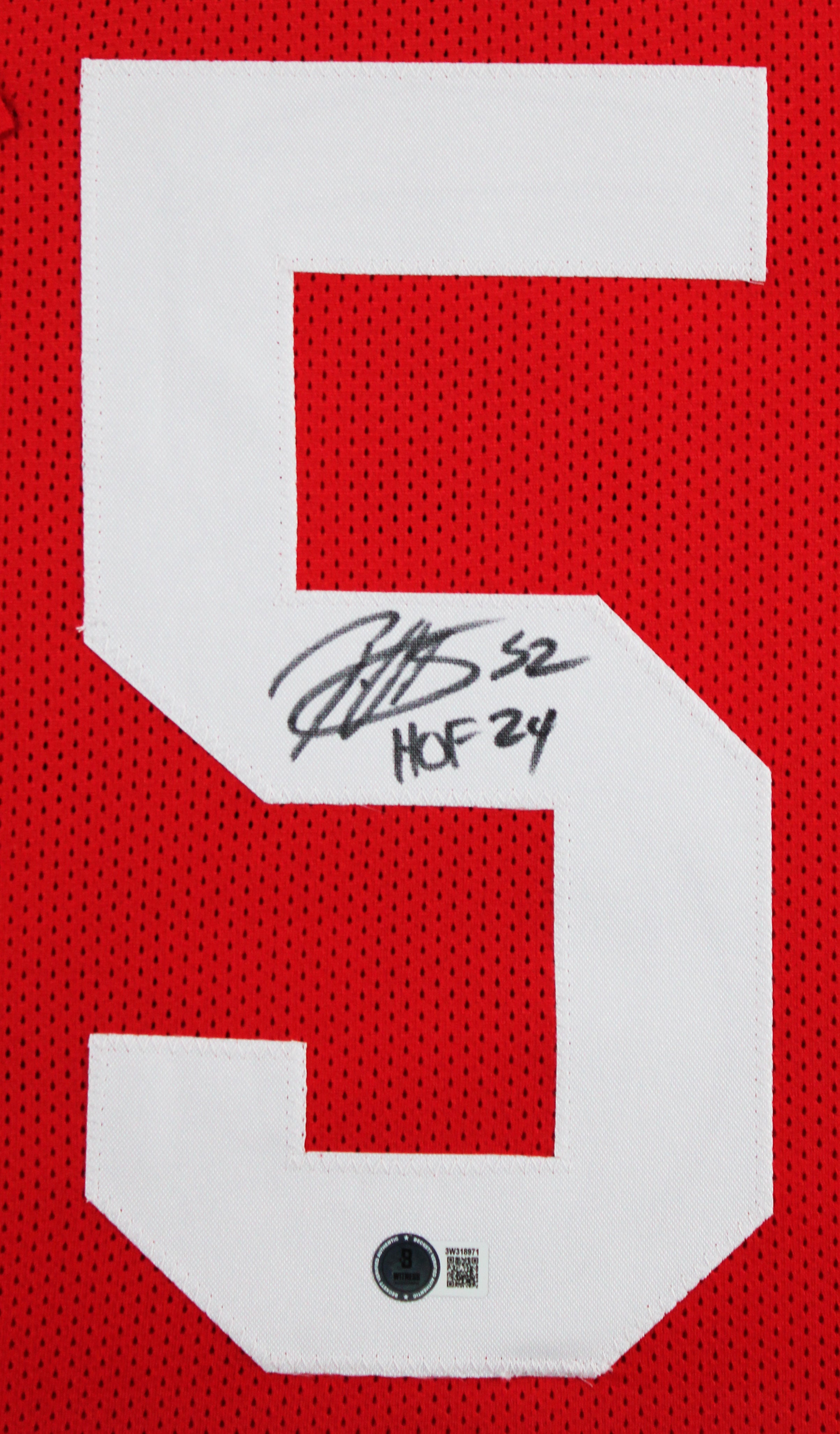 Patrick Willis "HOF 24" Signed Red Pro Style Framed Jersey BAS Witnessed 2