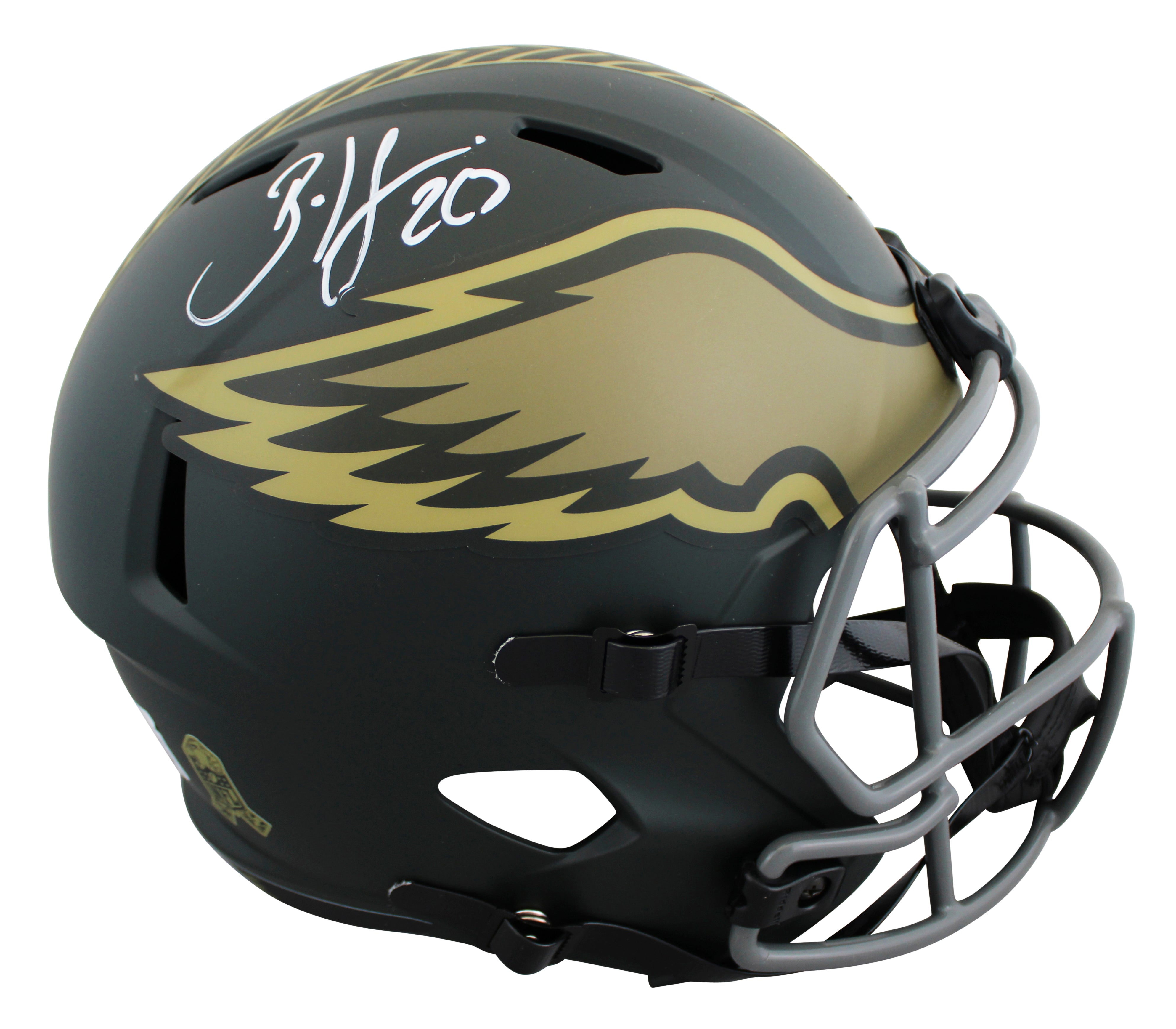 Eagles Brian Dawkins Signed STS IV Full Size Speed Rep Helmet W/ Case BAS Wit