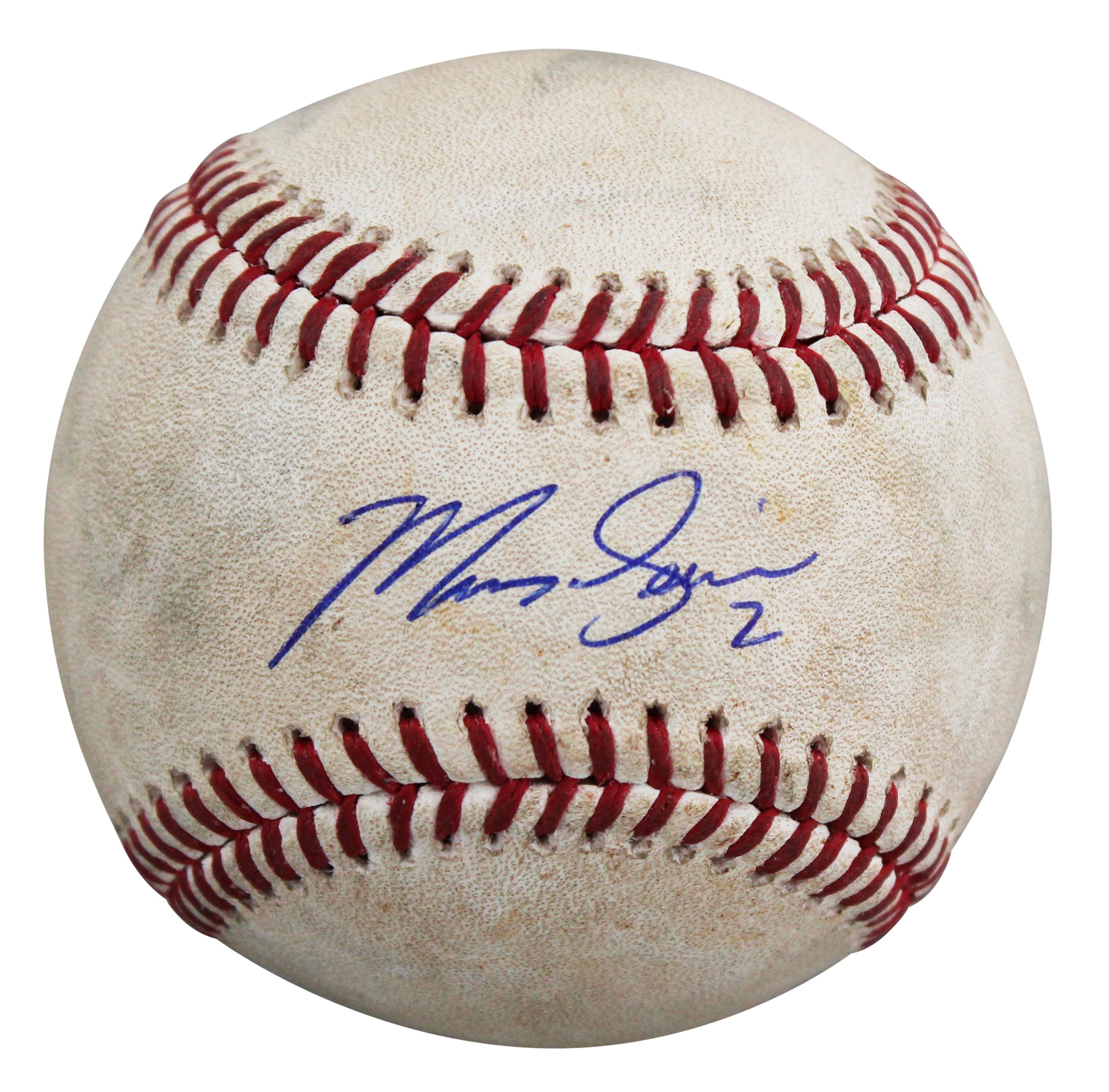 Rangers Marcus Semien Signed Game Used Robert Manfred OML Baseball BAS #BL72001