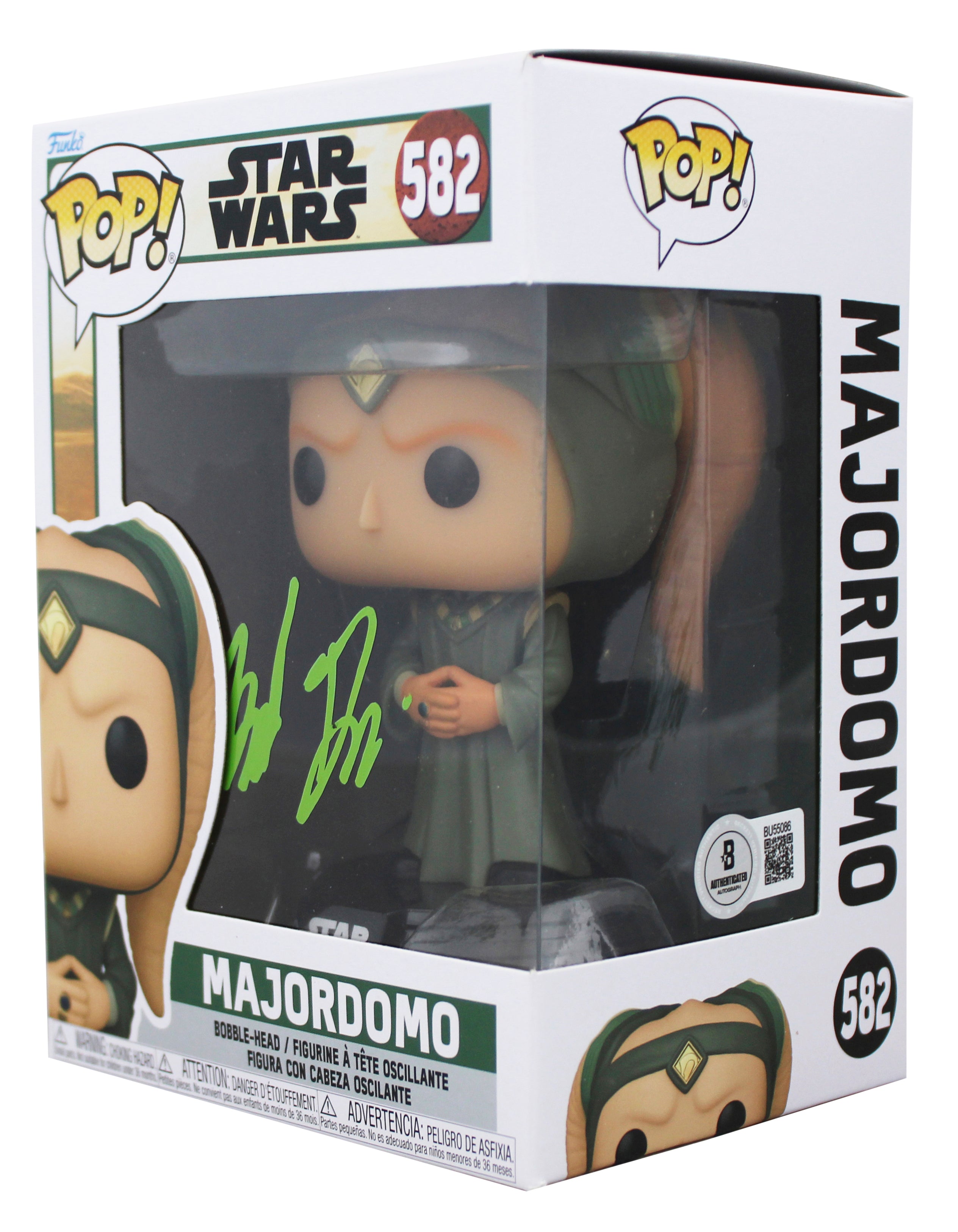David Pasquesi Signed Star Wars Majordomo #582 Funko Pop Vinyl Figure BAS