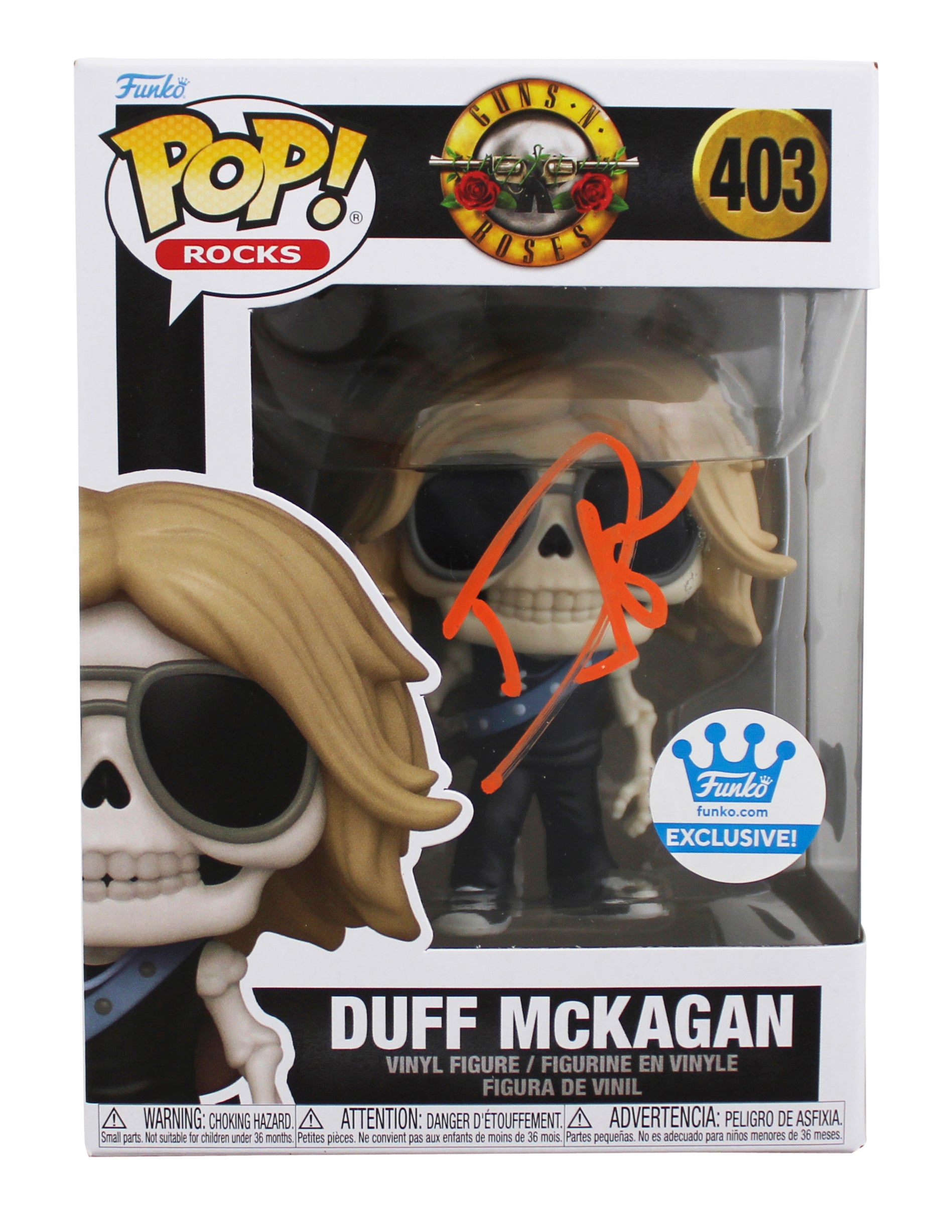 Duff McKagan Guns N' Roses Signed #403 Funko Pop Vinyl Figure BAS #BV73571
