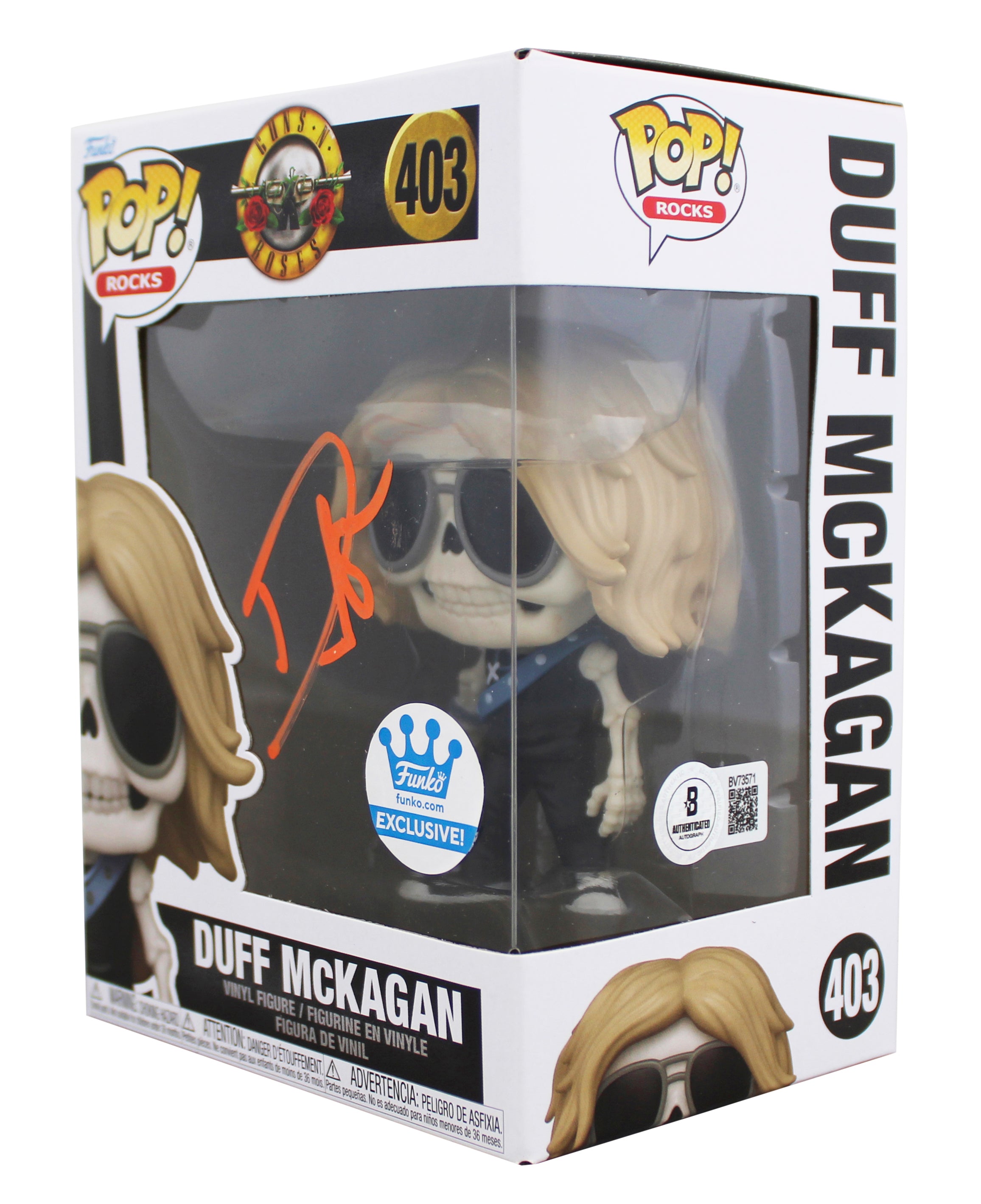Duff McKagan Guns N' Roses Signed #403 Funko Pop Vinyl Figure BAS #BV73571
