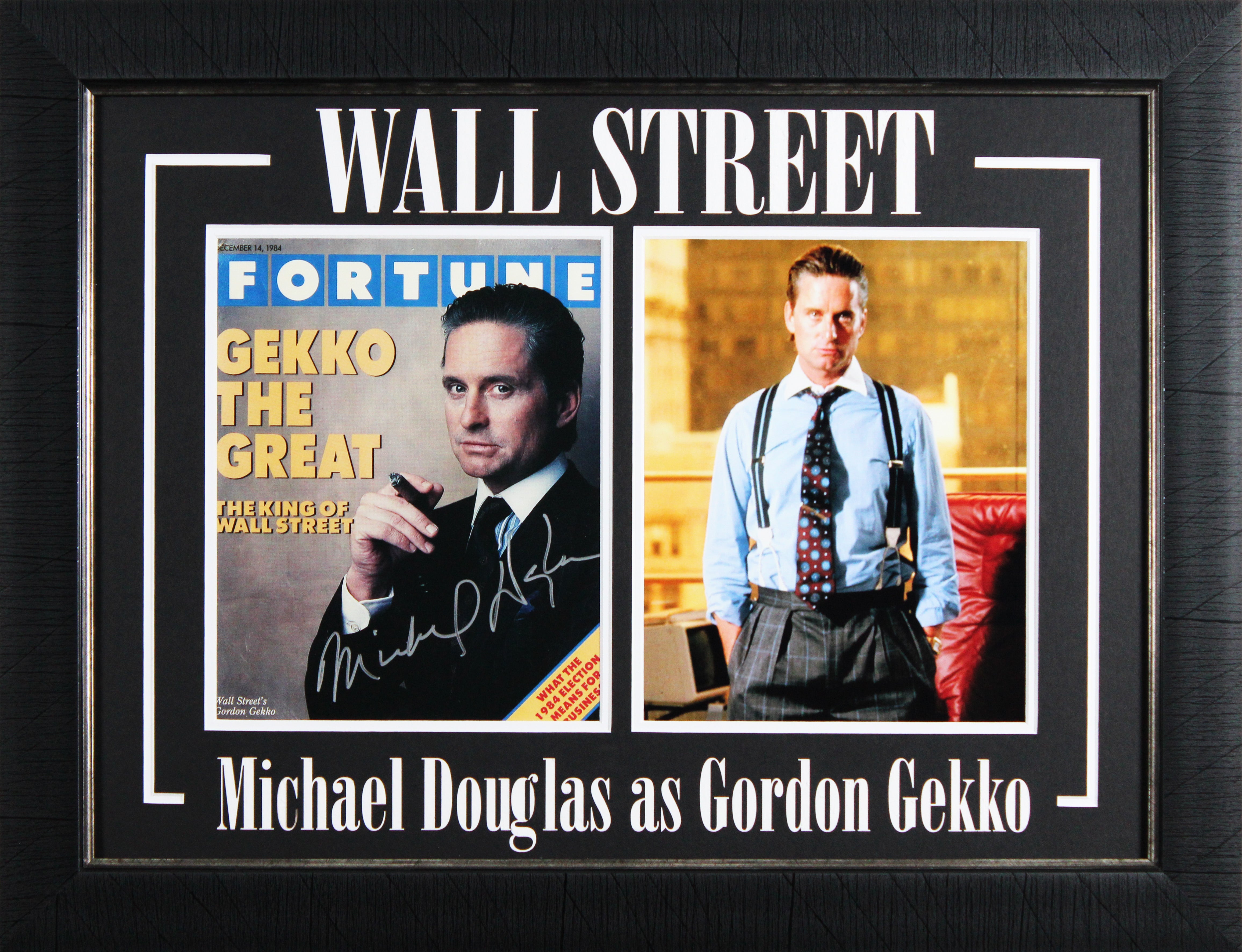 Michael Douglas Wall Street Authentic Signed 8x10 Framed Vertical Photo BAS