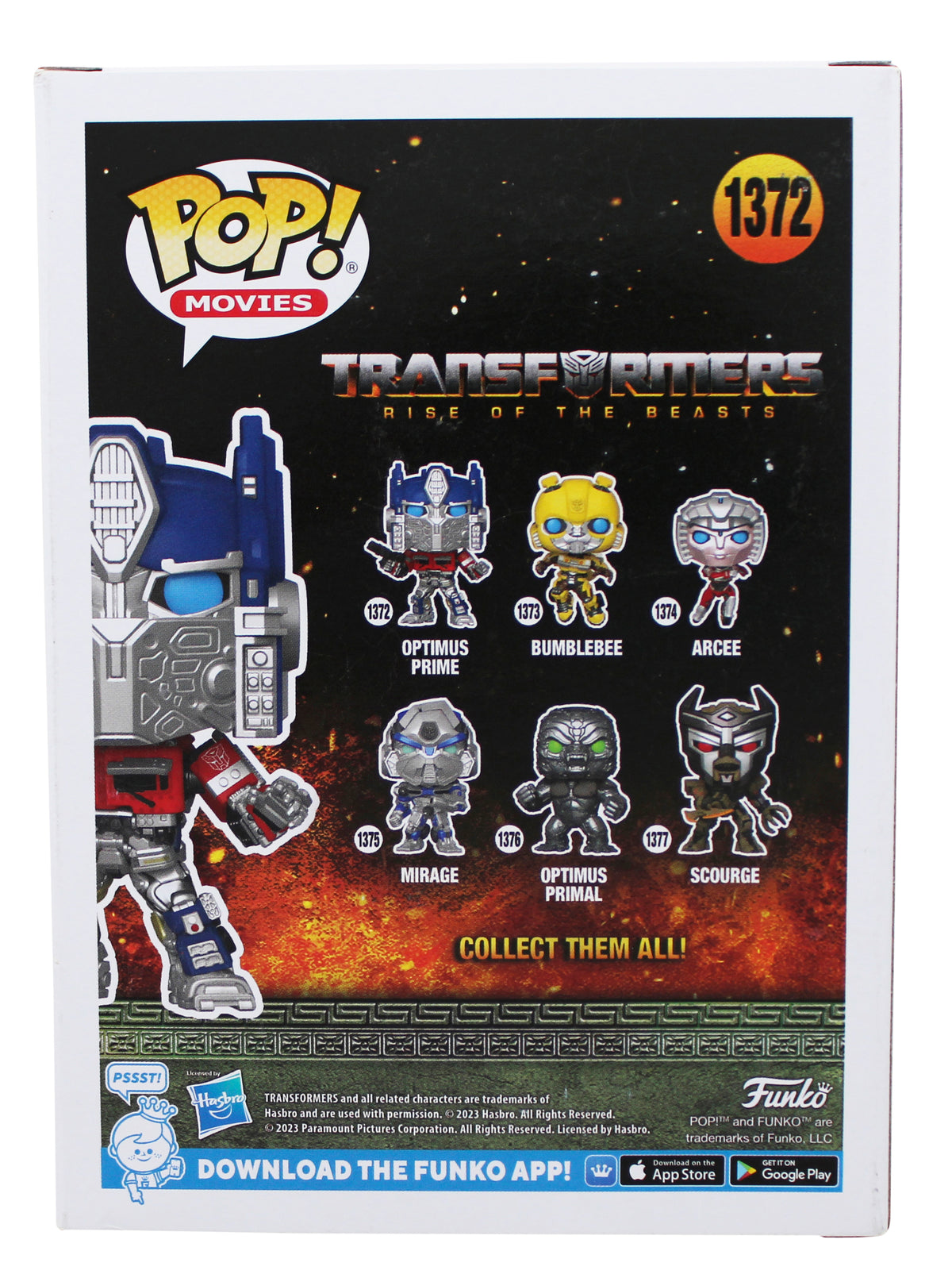 Peter Cullen Signed Optimus Prime #1372 Funko Pop Vinyl Figure PSA/DNA #AO71125