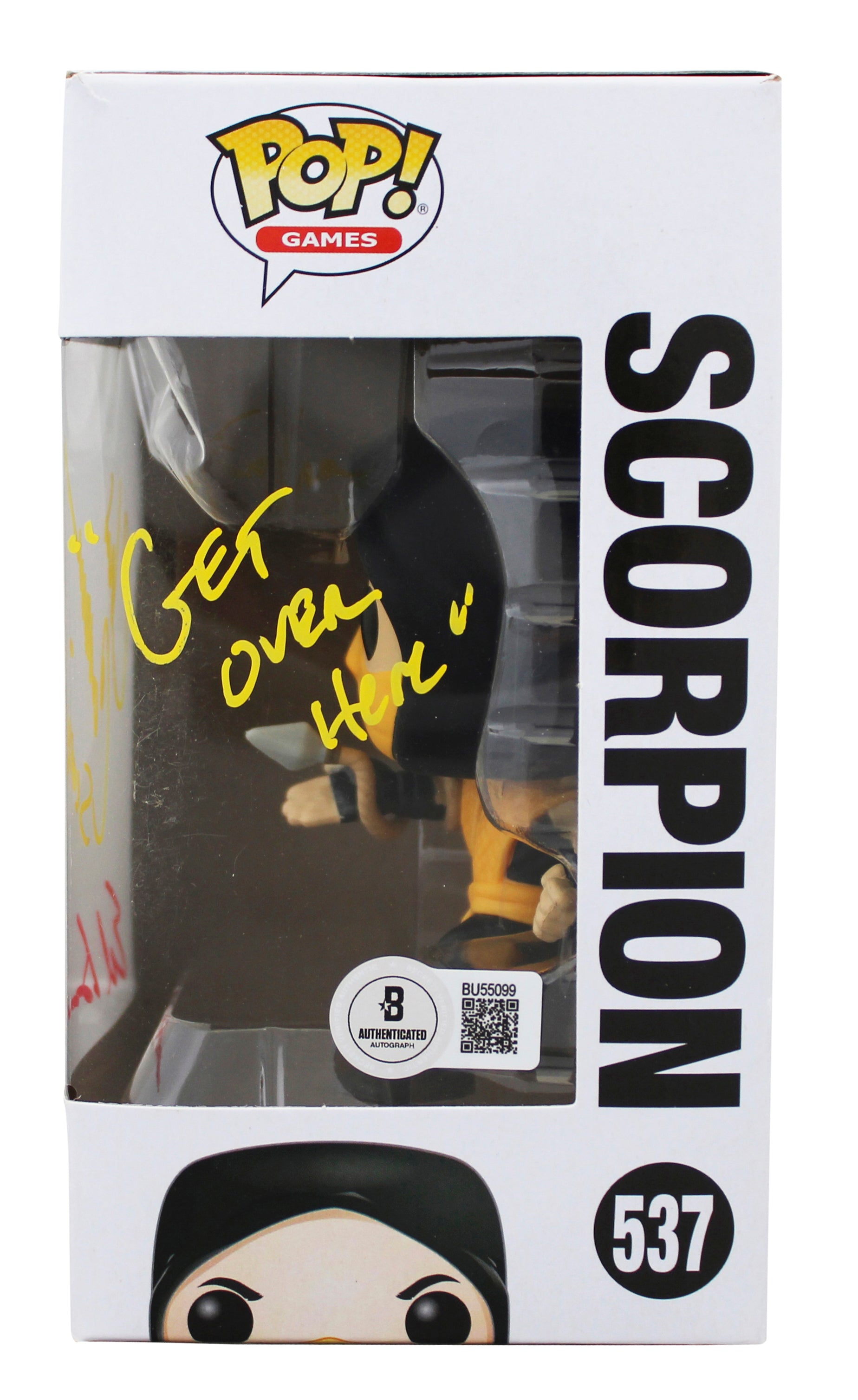 Chris Casamassa & Ed Boon "2x Insc" Signed  Scorpion Funko Pop Vinyl Figure BAS