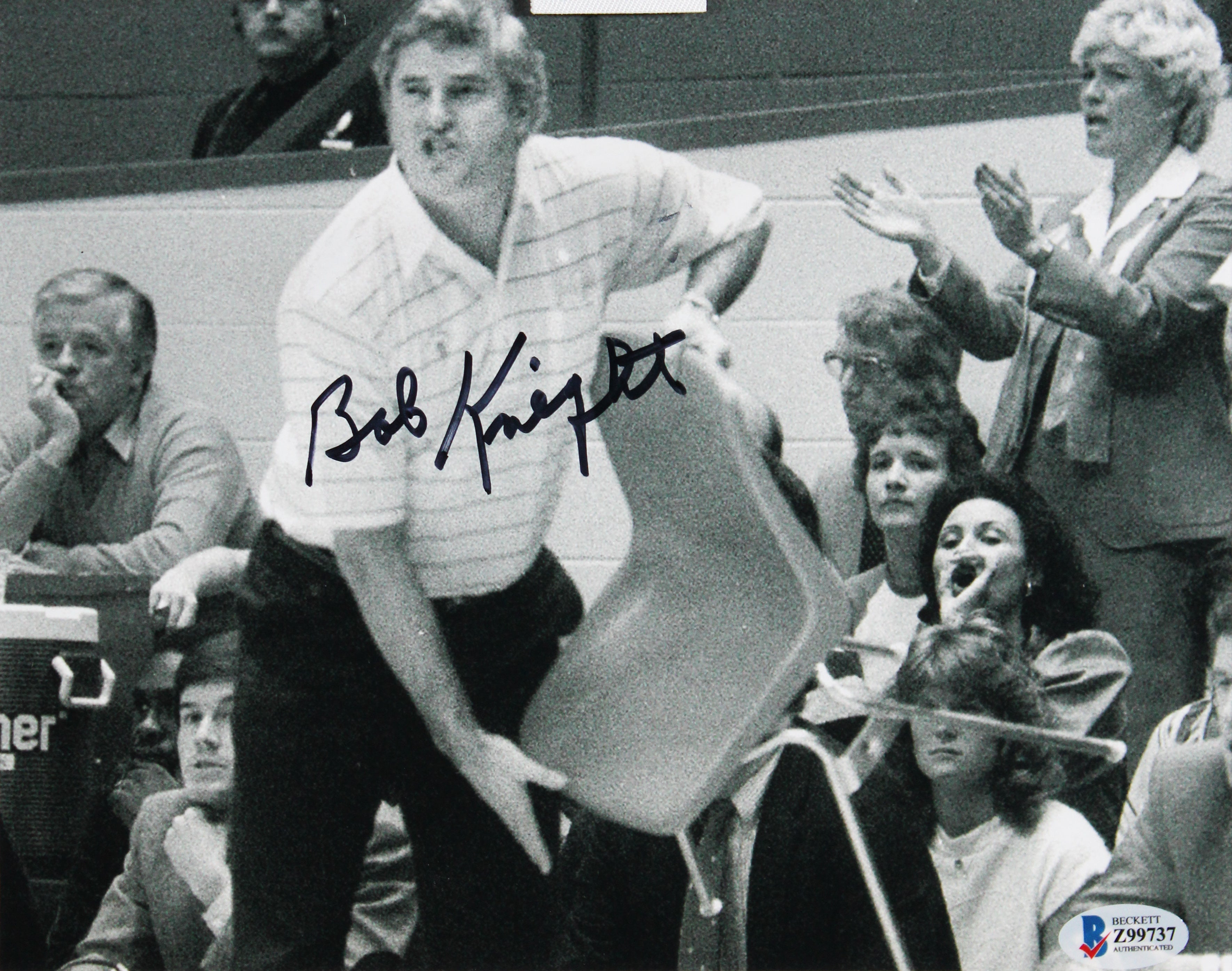 Indiana Bobby Knight Authentic Signed 8x10 Framed Photo Autographed BAS #Z99737