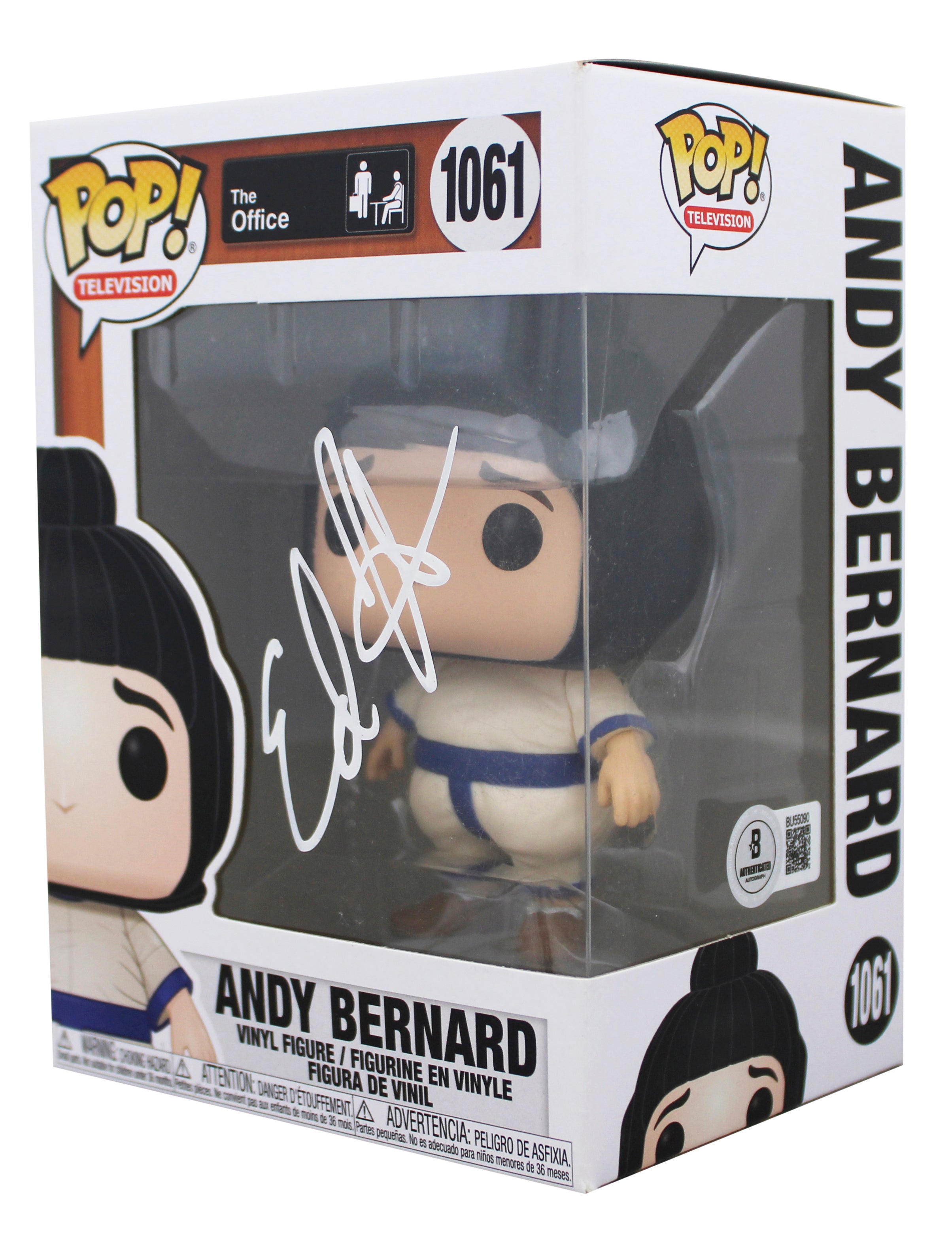 Ed Helms Signed Andy Bernard #1061 Funko Pop Vinyl Figure PSA/DNA #BU55090