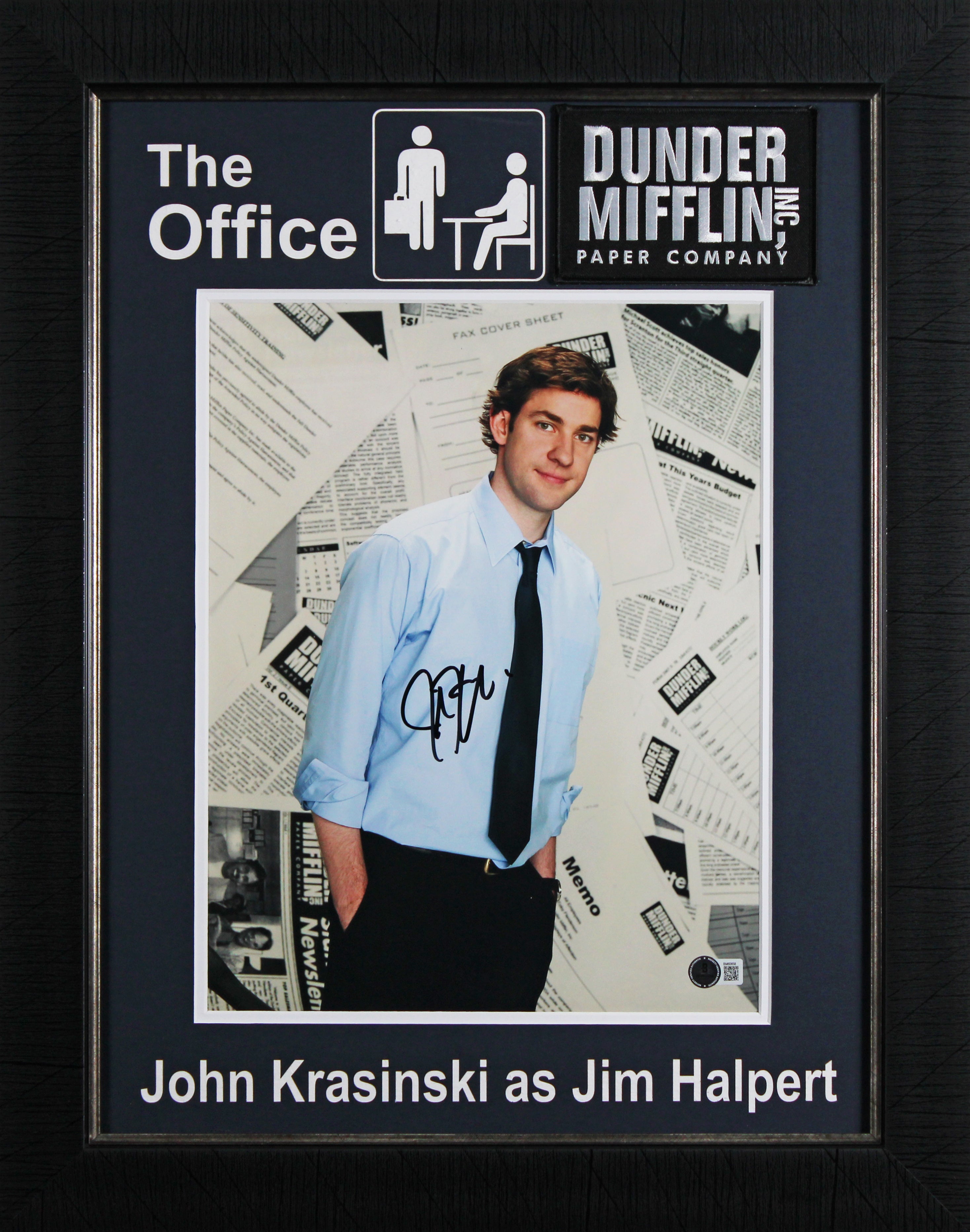 John Krasinski The Office Authentic Signed 11x14 Framed Photo BAS #BM60658