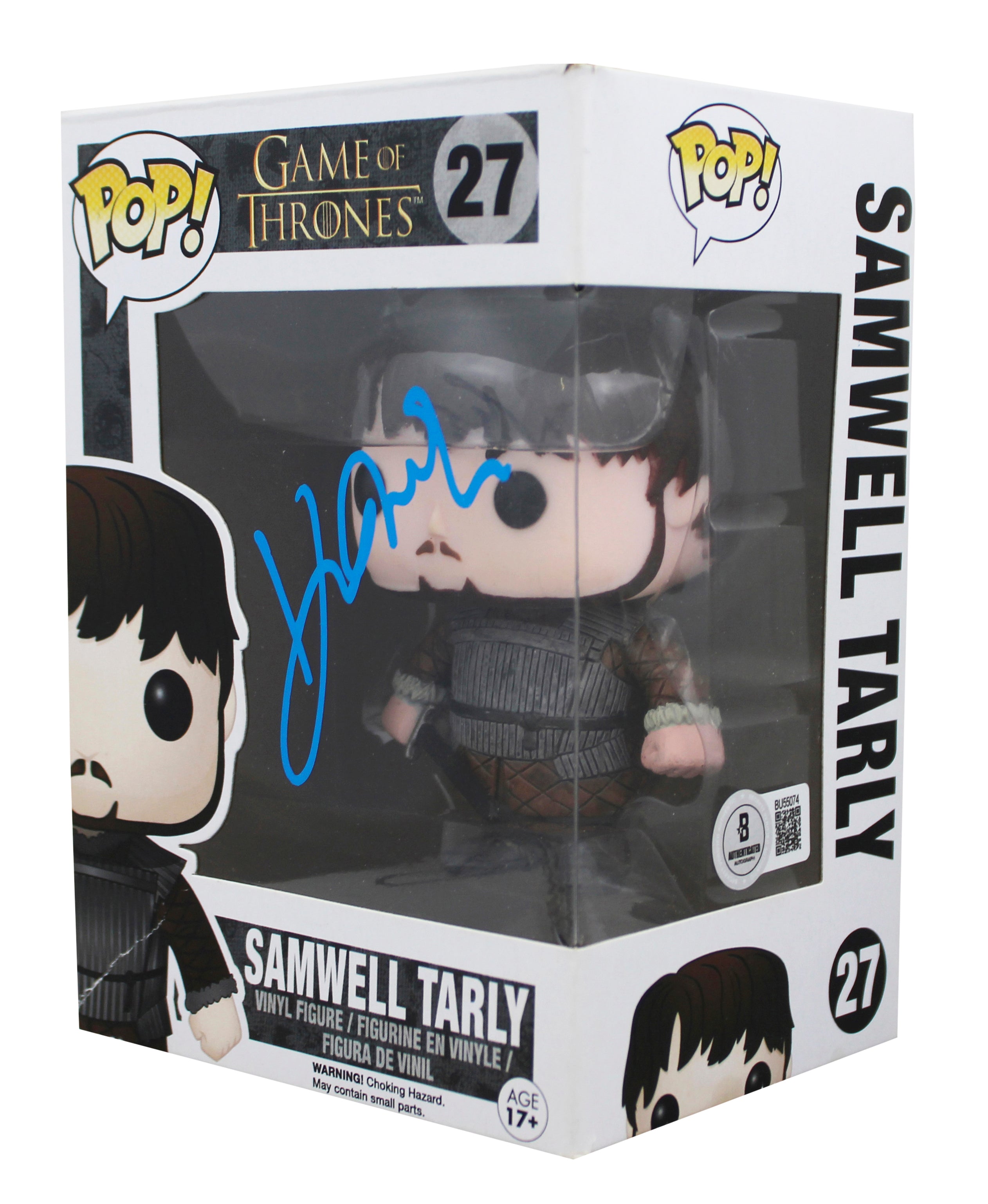 John Bradley-West Game of Thrones Signed #27 Funko Pop Vinyl Figure BAS #BU55074