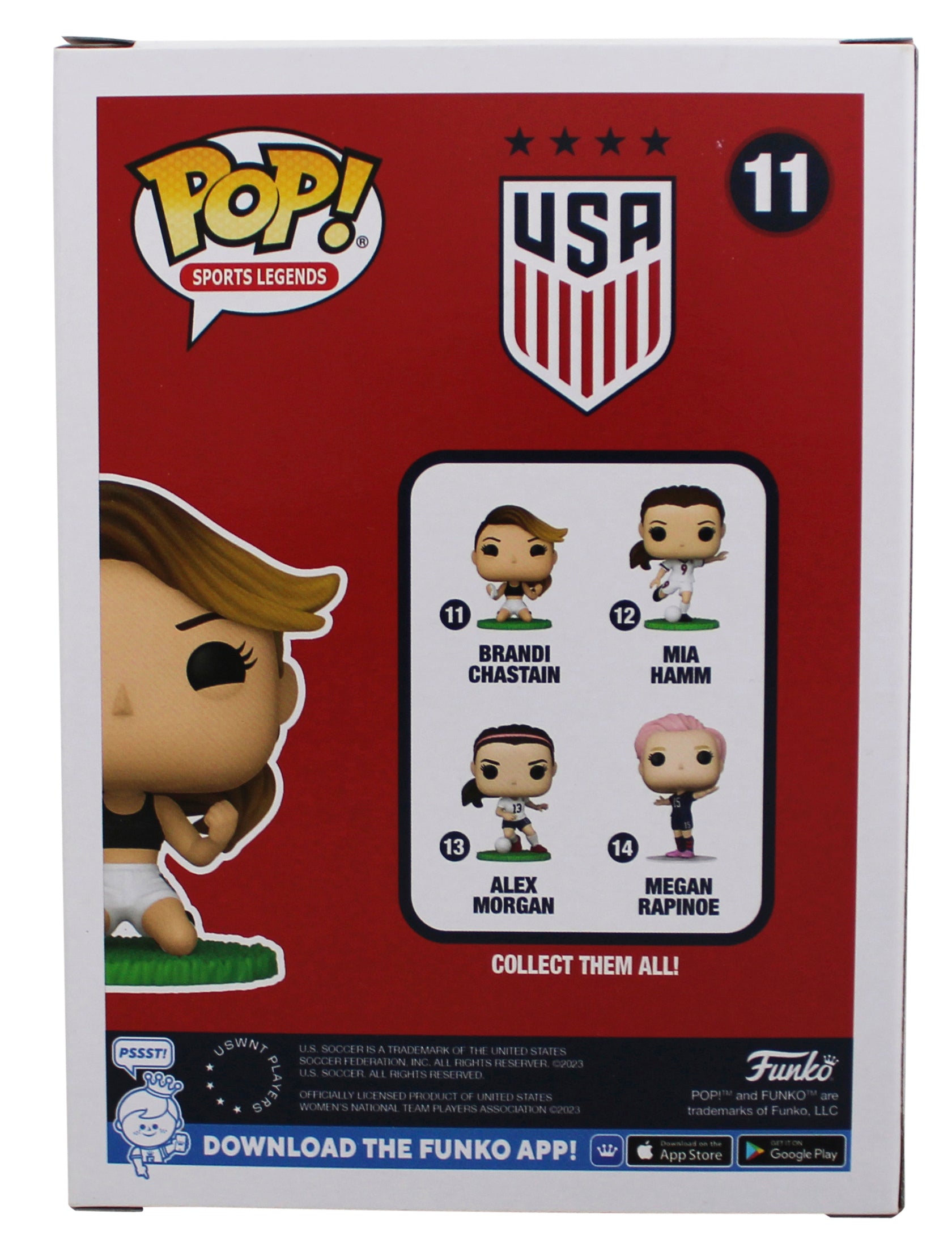 Brandi Chastain "6 USA" Signed #11 Funko Pop Vinyl Figure BAS #BY103574