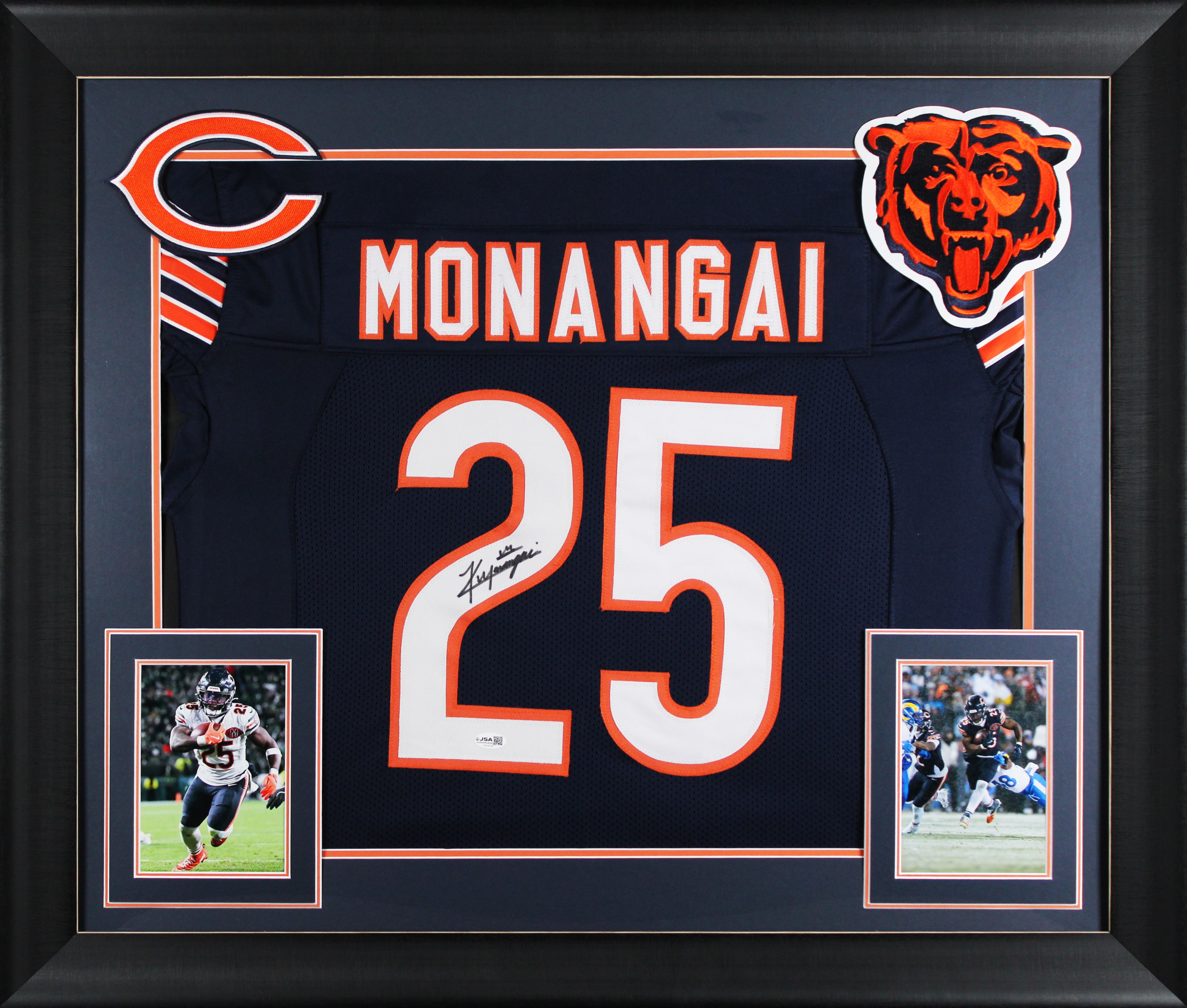 Kyle Monangai Signed Navy Blue Pro Style Framed Jersey JSA Witness #CK32078