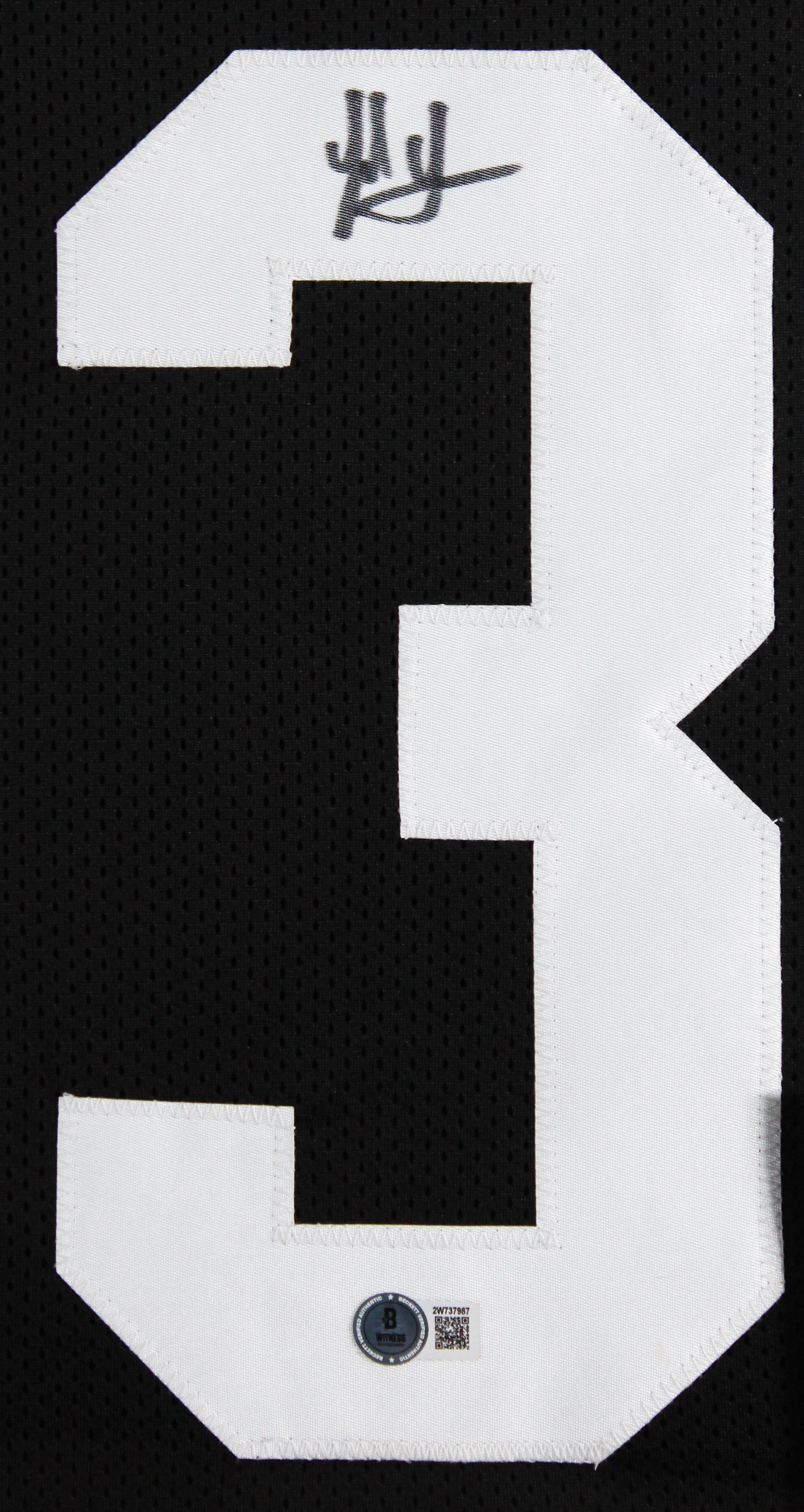 Jack Sawyer Signed Black Throwback Pro Style Framed Jersey BAS Witnessed