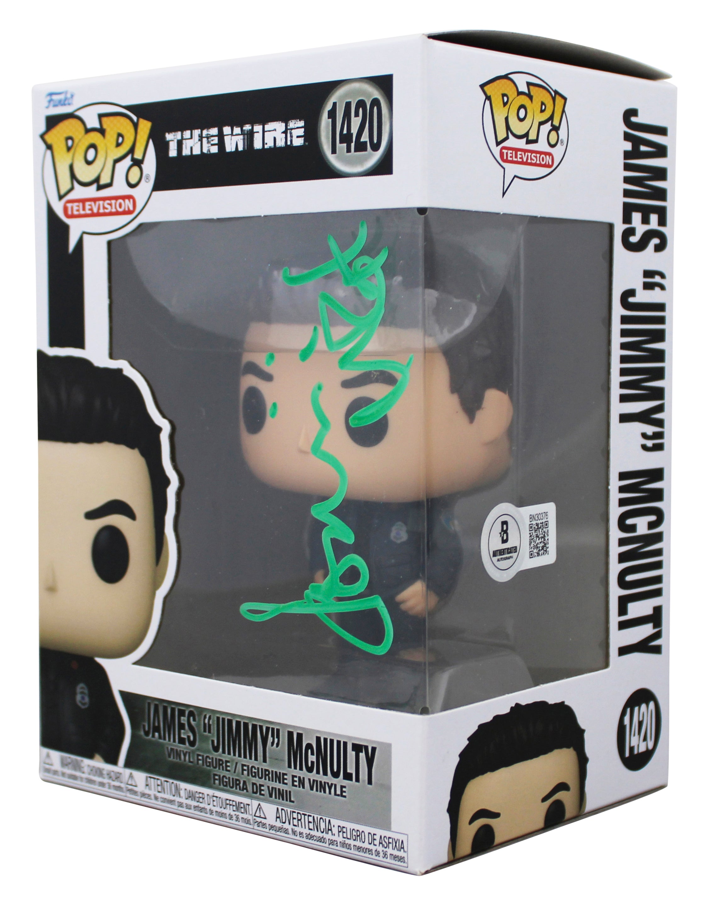 Dominic West The Wire Signed James McNulty #1420 Funko Pop Vinyl Figure BAS