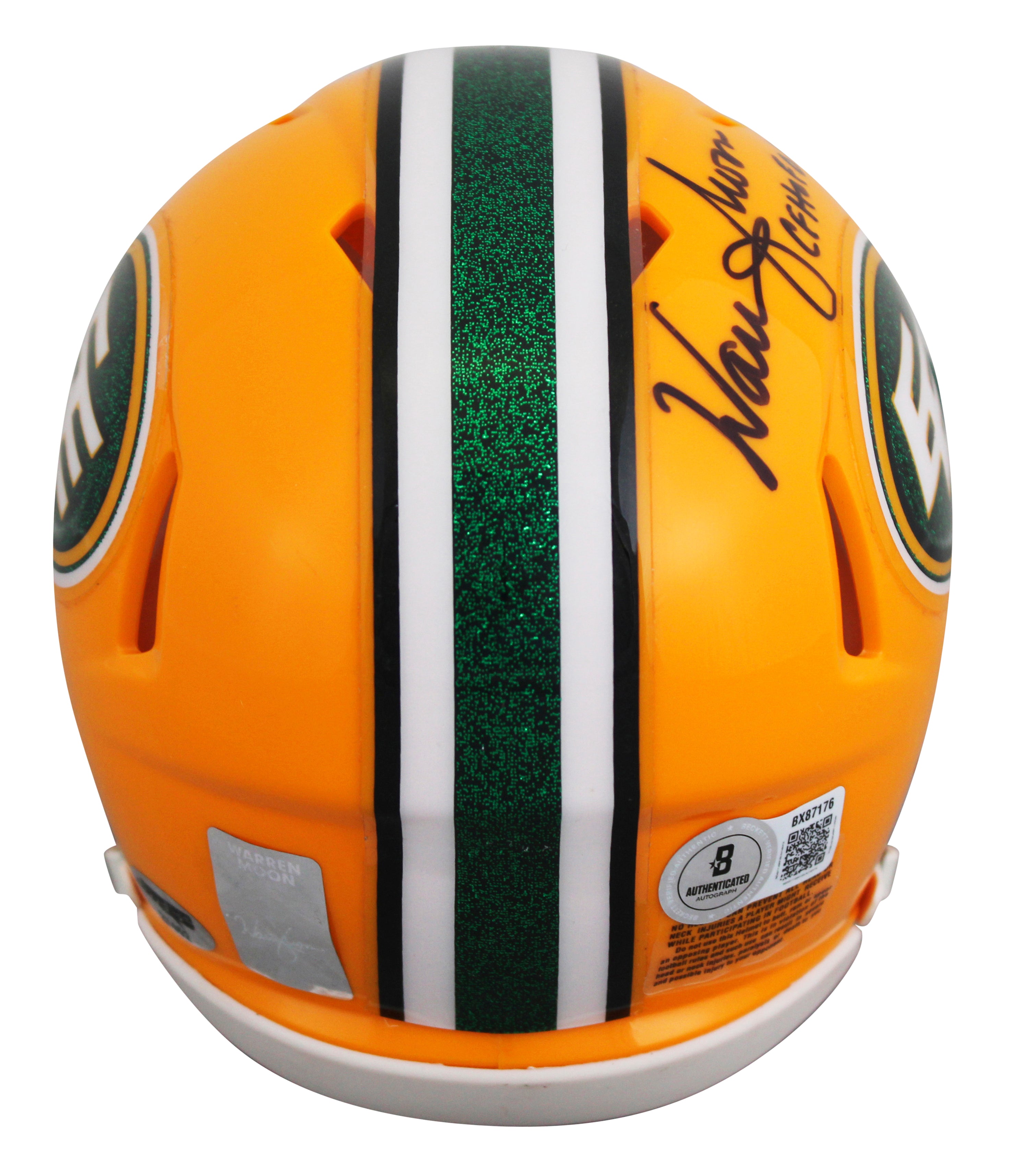 Edmonton Eskimos Warren Moon "CHOF '01" Signed Speed Mini Helmet BAS #BX87176