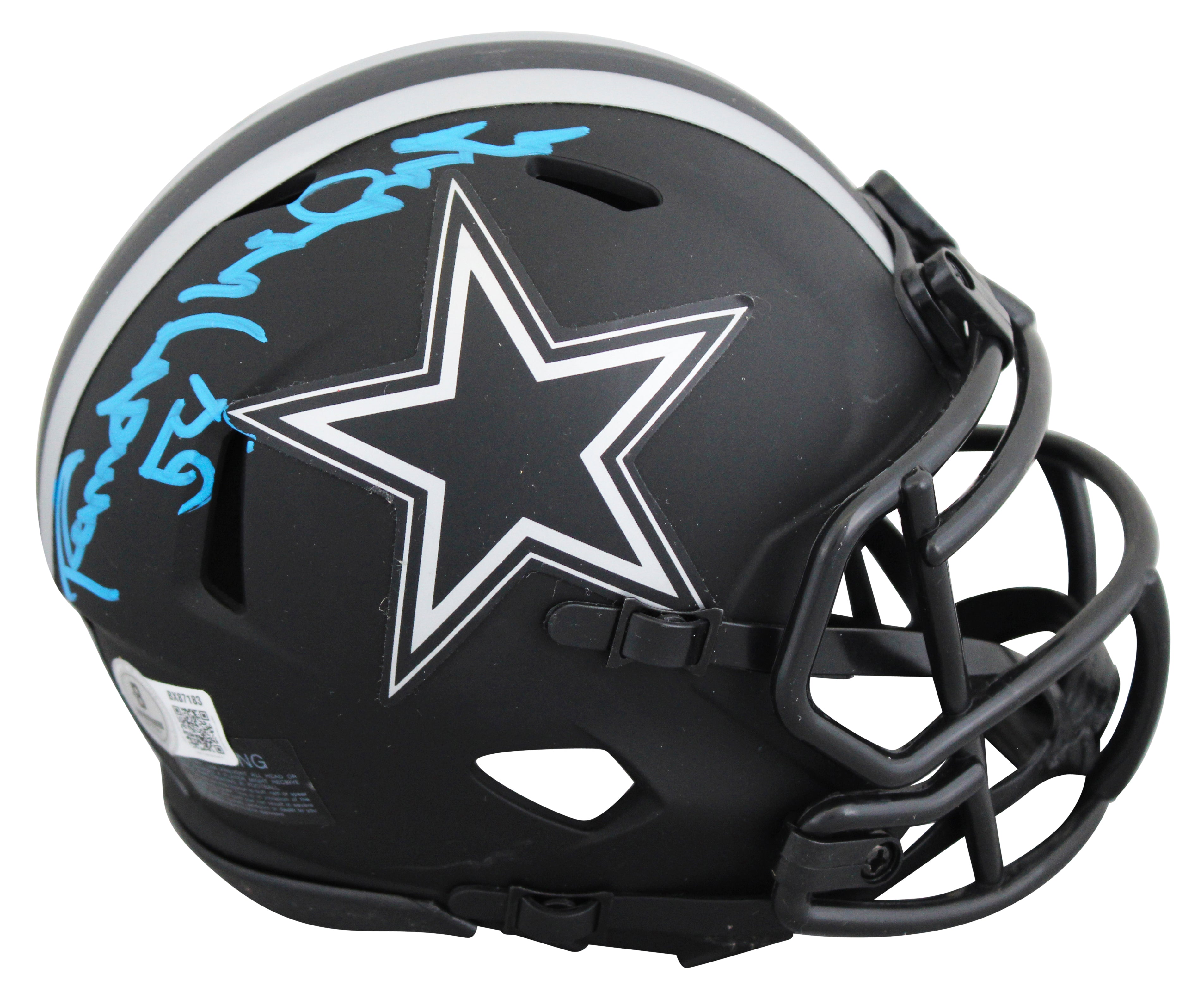 Cowboys Randy White Authentic Signed Eclipse Speed Mini Helmet BAS #BX87183