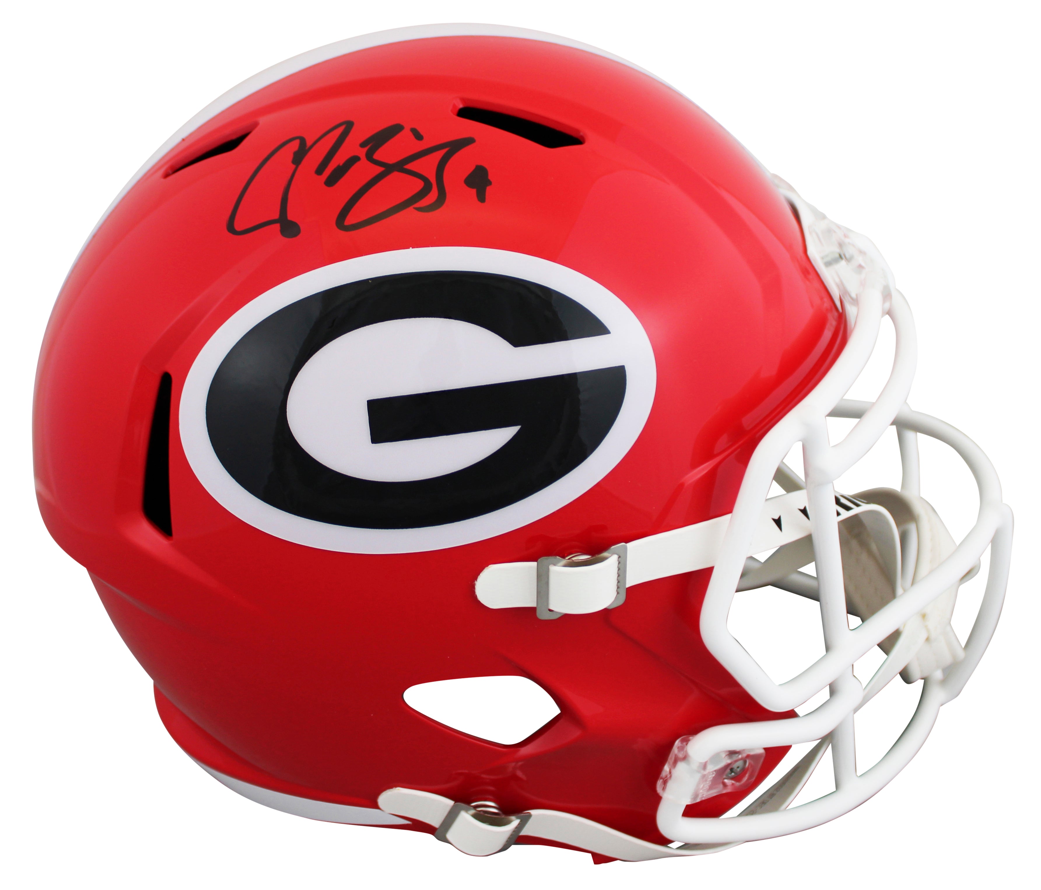 Georgia Champ Bailey Signed Full Size Speed Rep Helmet W/ Case BAS Witnessed
