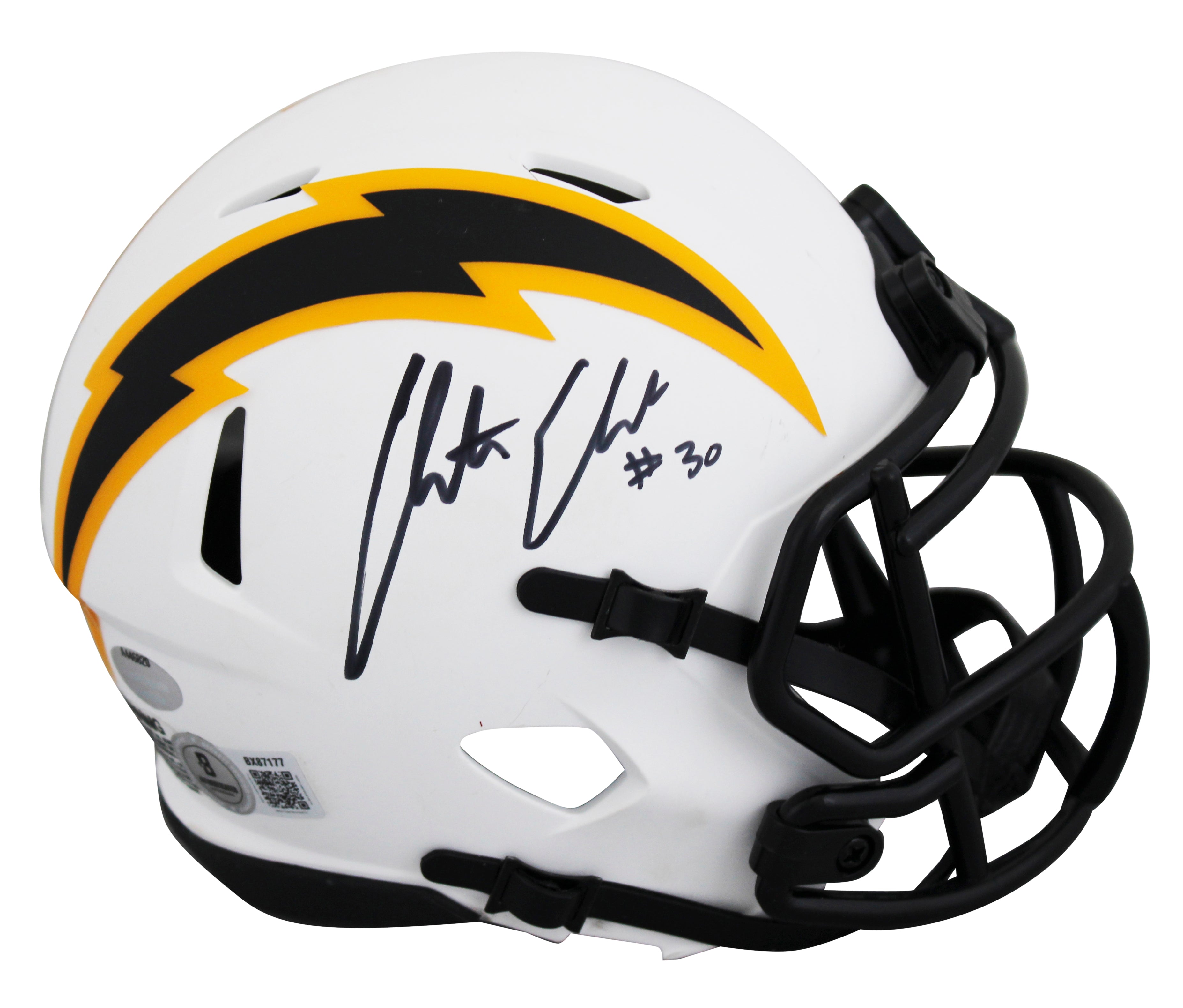 Chargers Austin Ekeler Authentic Signed Lunar Speed Mini Helmet BAS #BX87177