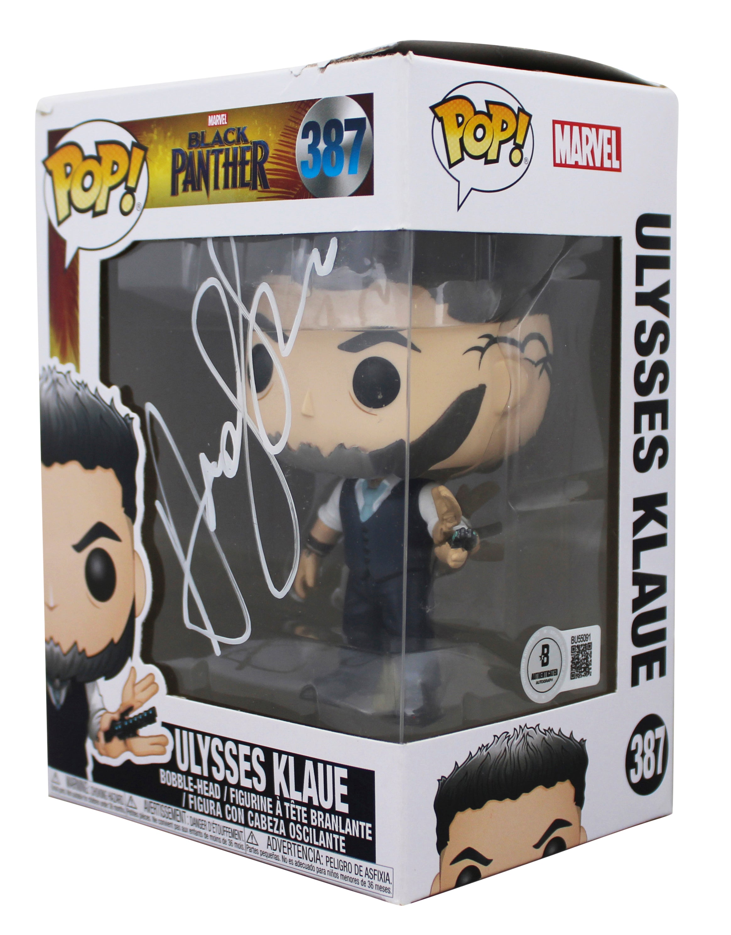 Andy Serkis Black Panther Signed Ulysses Klaue #387 Funko Pop Vinyl Figure BAS