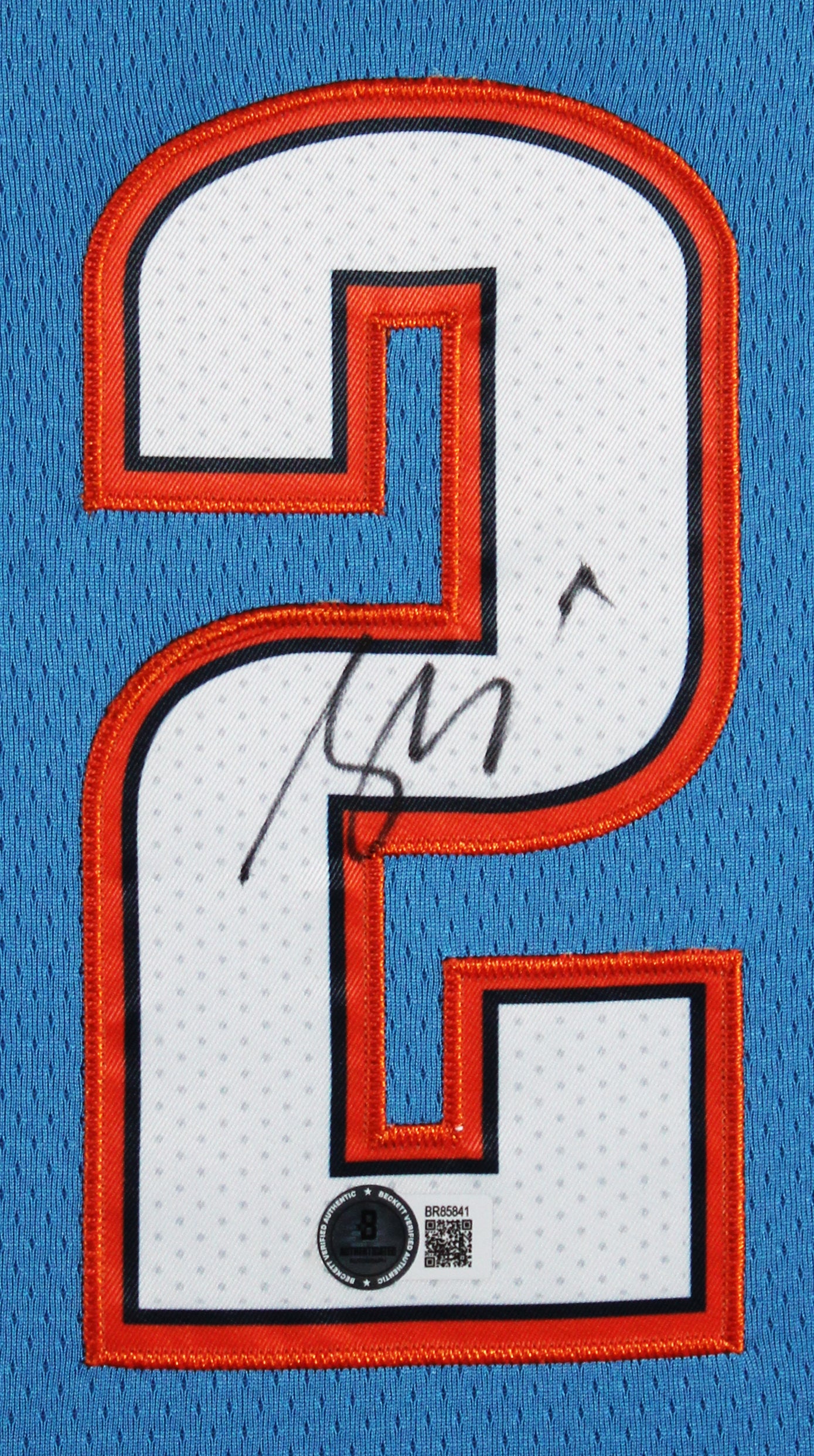 Thunder Shai Gilgeous-Alexander Signed Blue Nike Framed Jersey BAS #BR85841