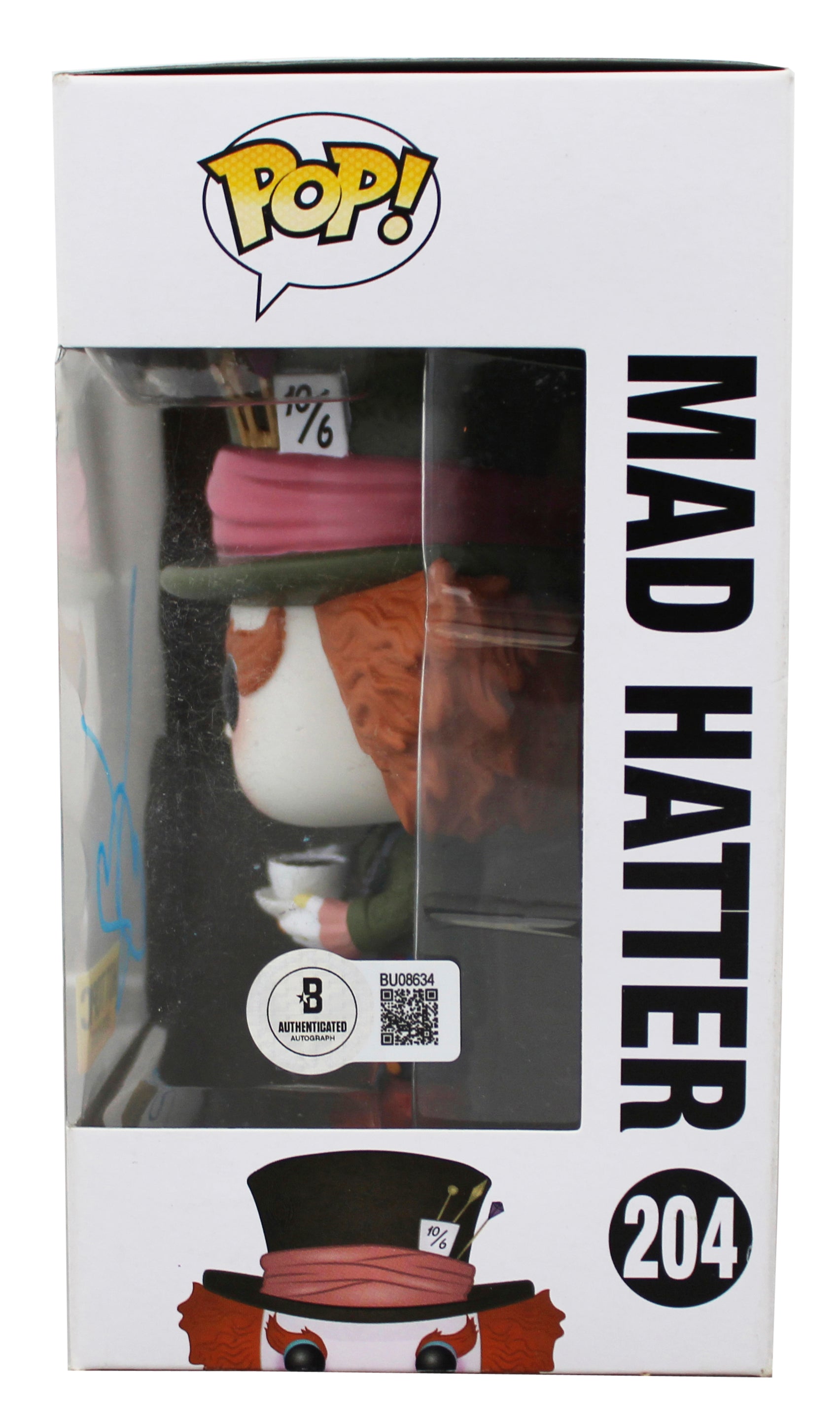 Johnny Depp Alice in Wonderland Signed Mad Hatter Funko Pop Vinyl Figure BAS
