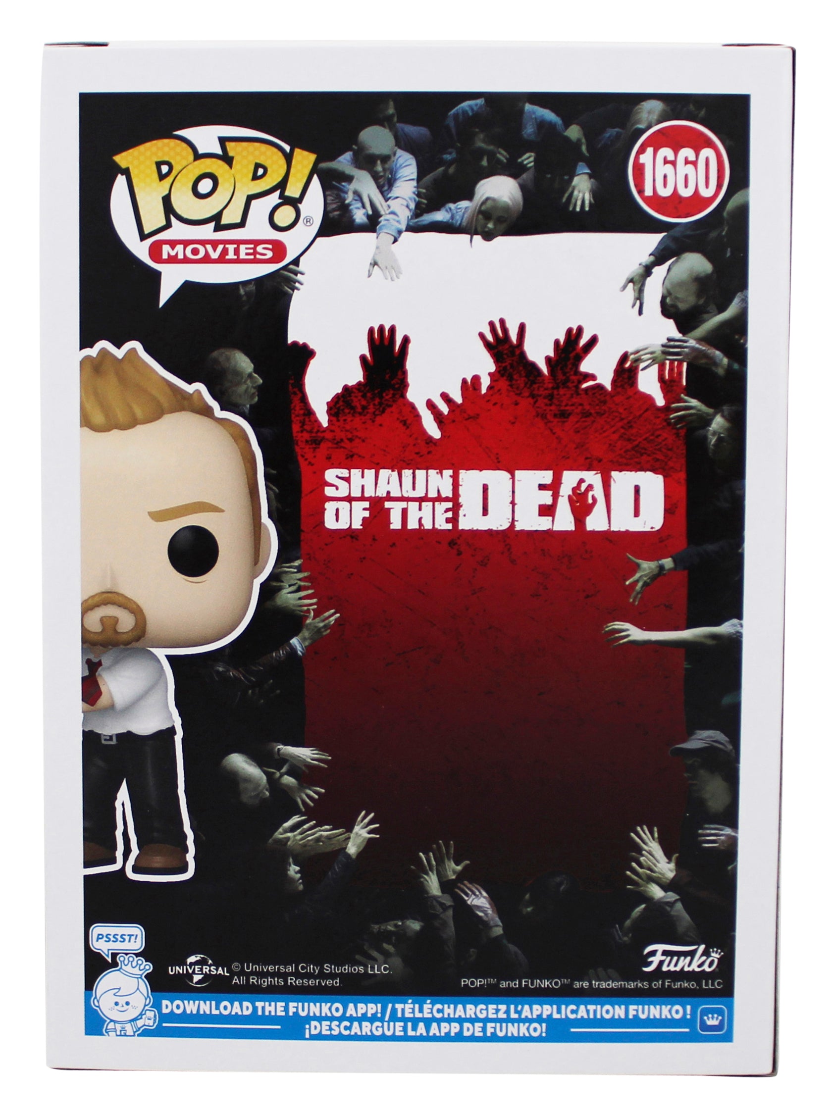 Simon Pegg Shaun of the Dead "Shaun" Signed #1660 Funko Pop Vinyl Figure BAS Wit