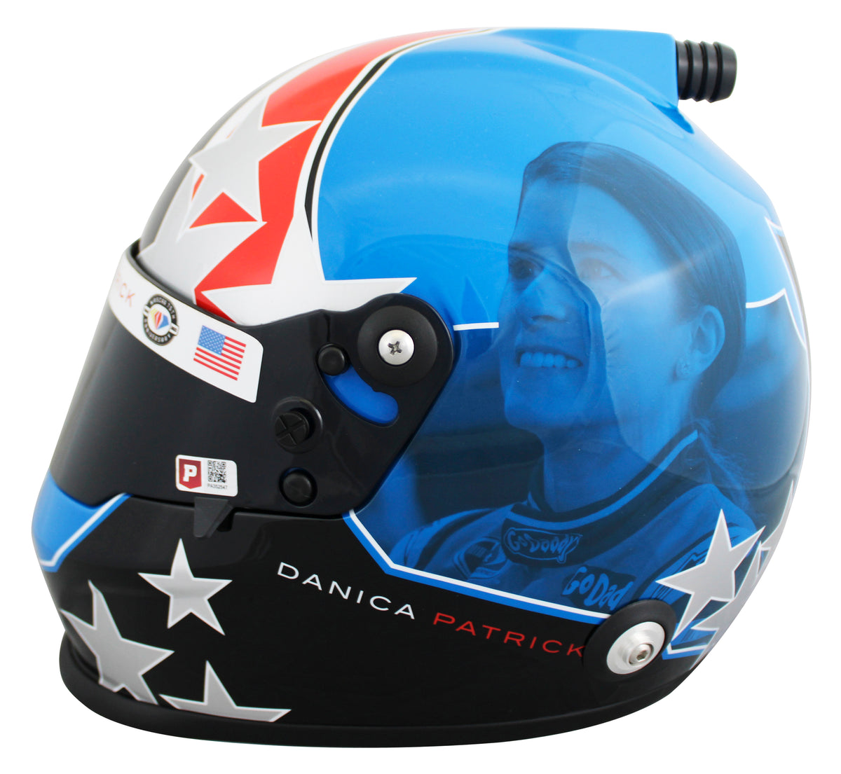 Danica Patrick Signed NASCAR 75th Anniversary F/S Replica Helmet BAS #BY103584