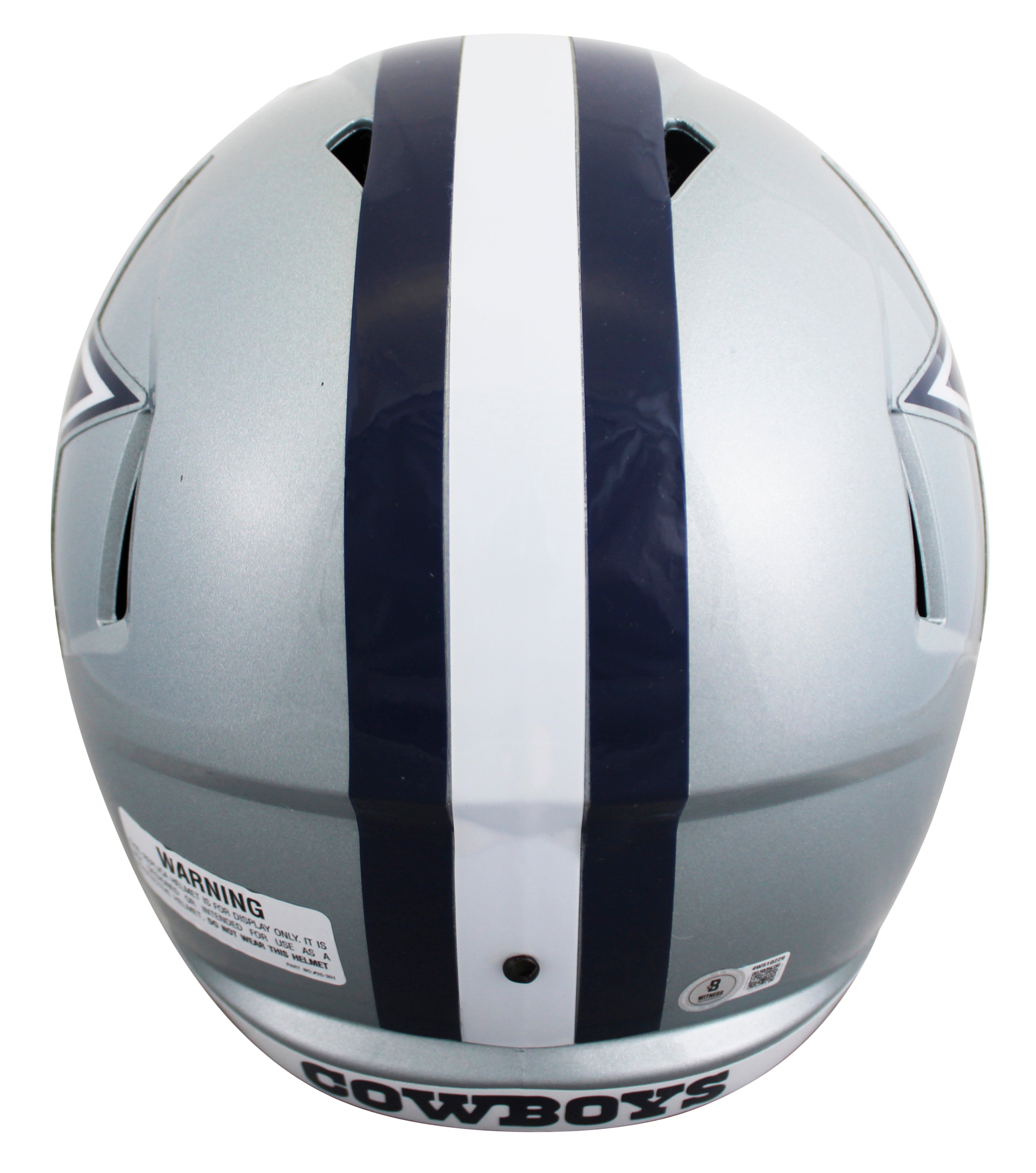Cowboys Roger Staubach Signed Silver Full Size Speed Rep Helmet BAS W #4W510229
