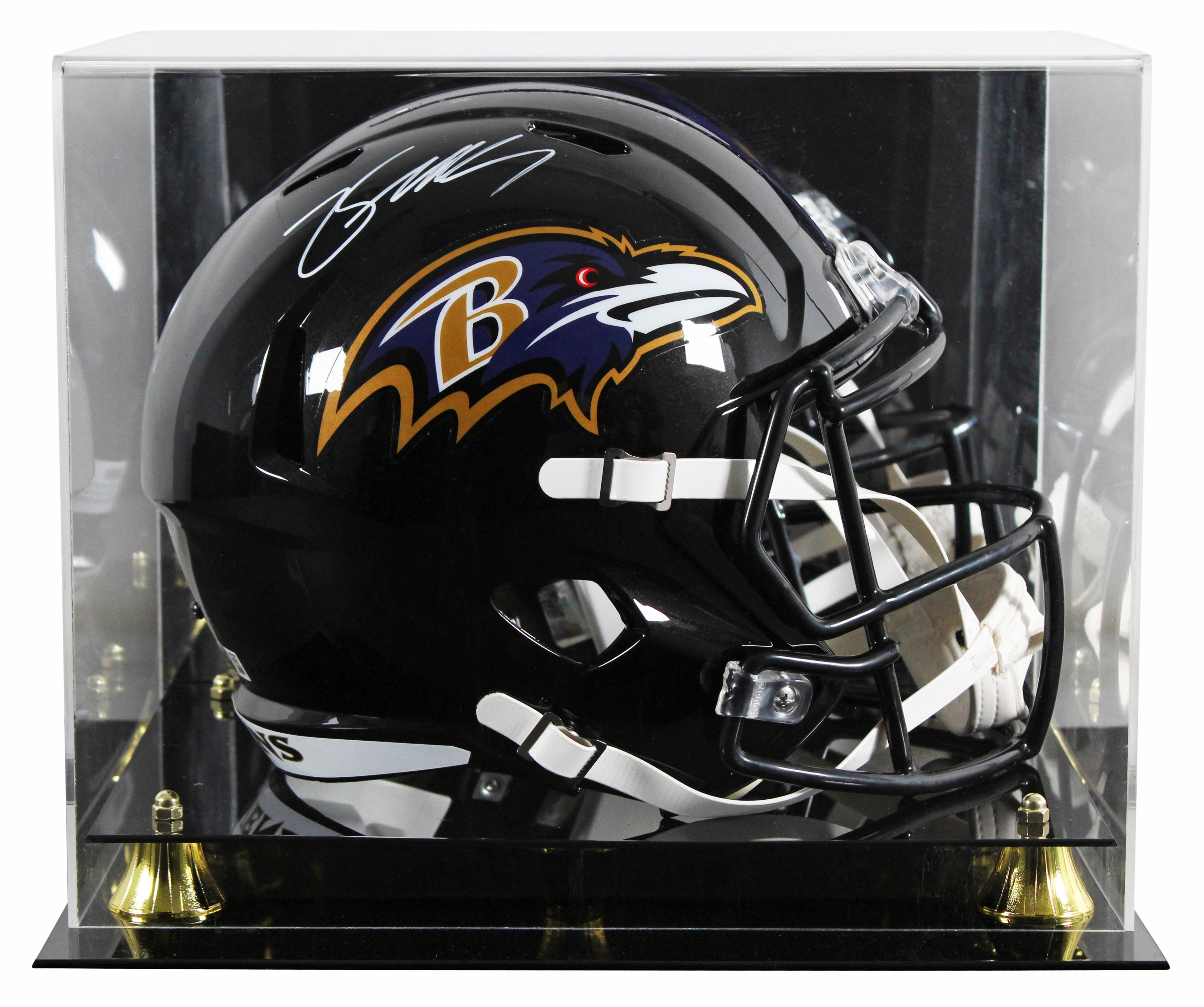 Ravens Zay Flowers Signed Full Size Speed Rep Helmet W/ Case Autographed BAS