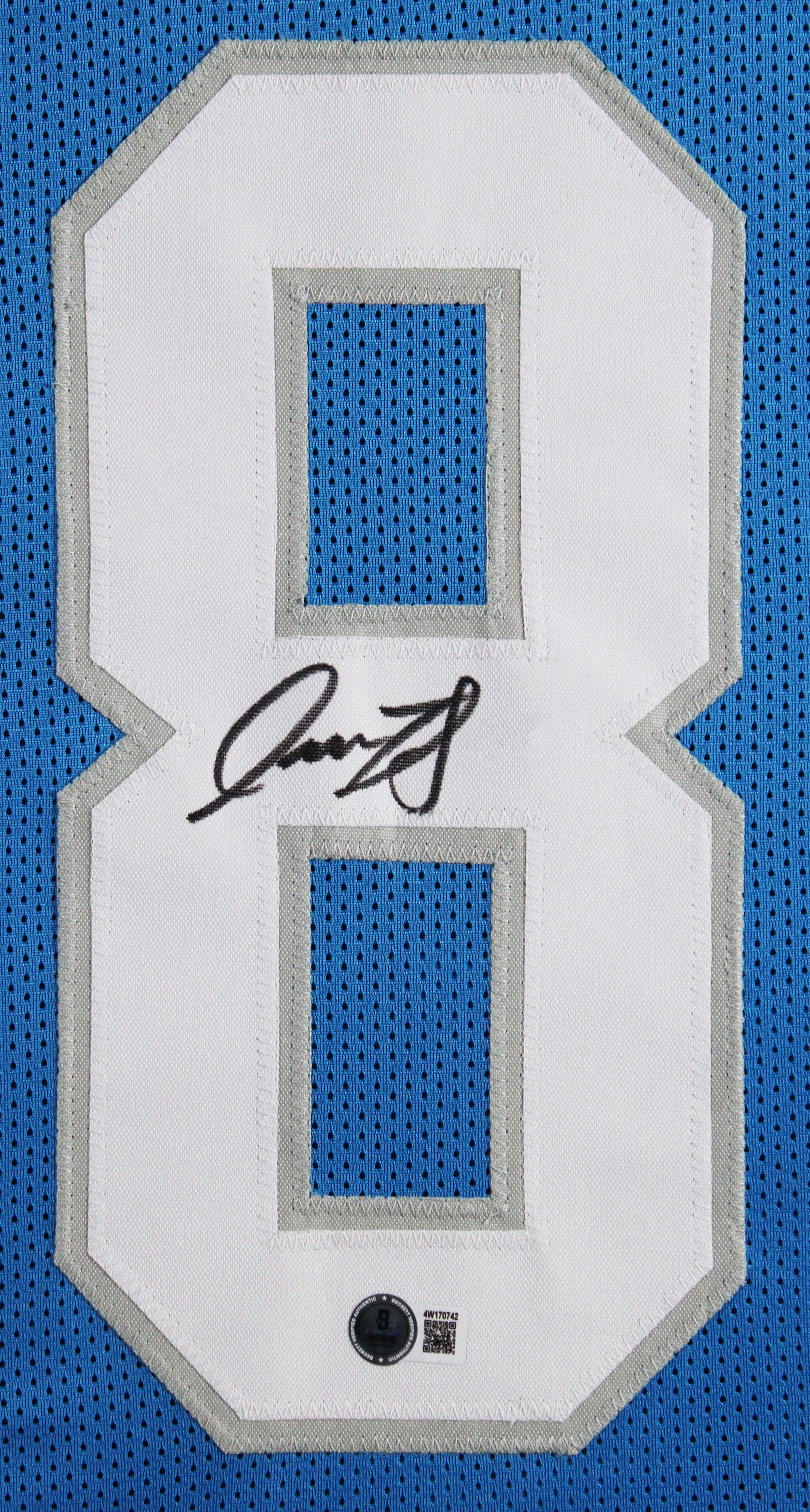 Isaac TeSlaa Authentic Signed Blue Pro Style Framed Jersey BAS Witnessed