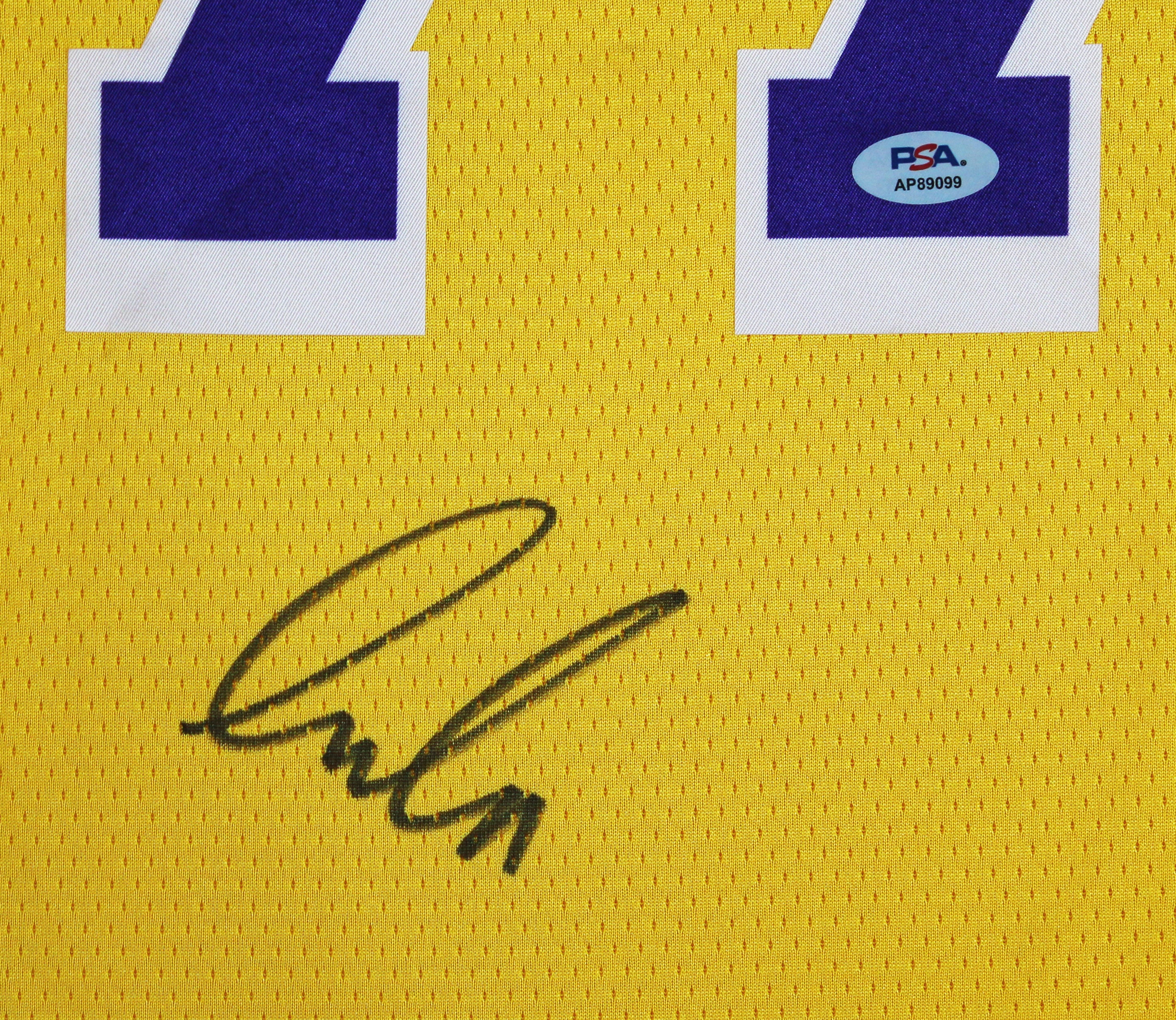 Lakers Luka Doncic Signed Yellow Nike Swingman Framed Jersey PSA/DNA #AP89099