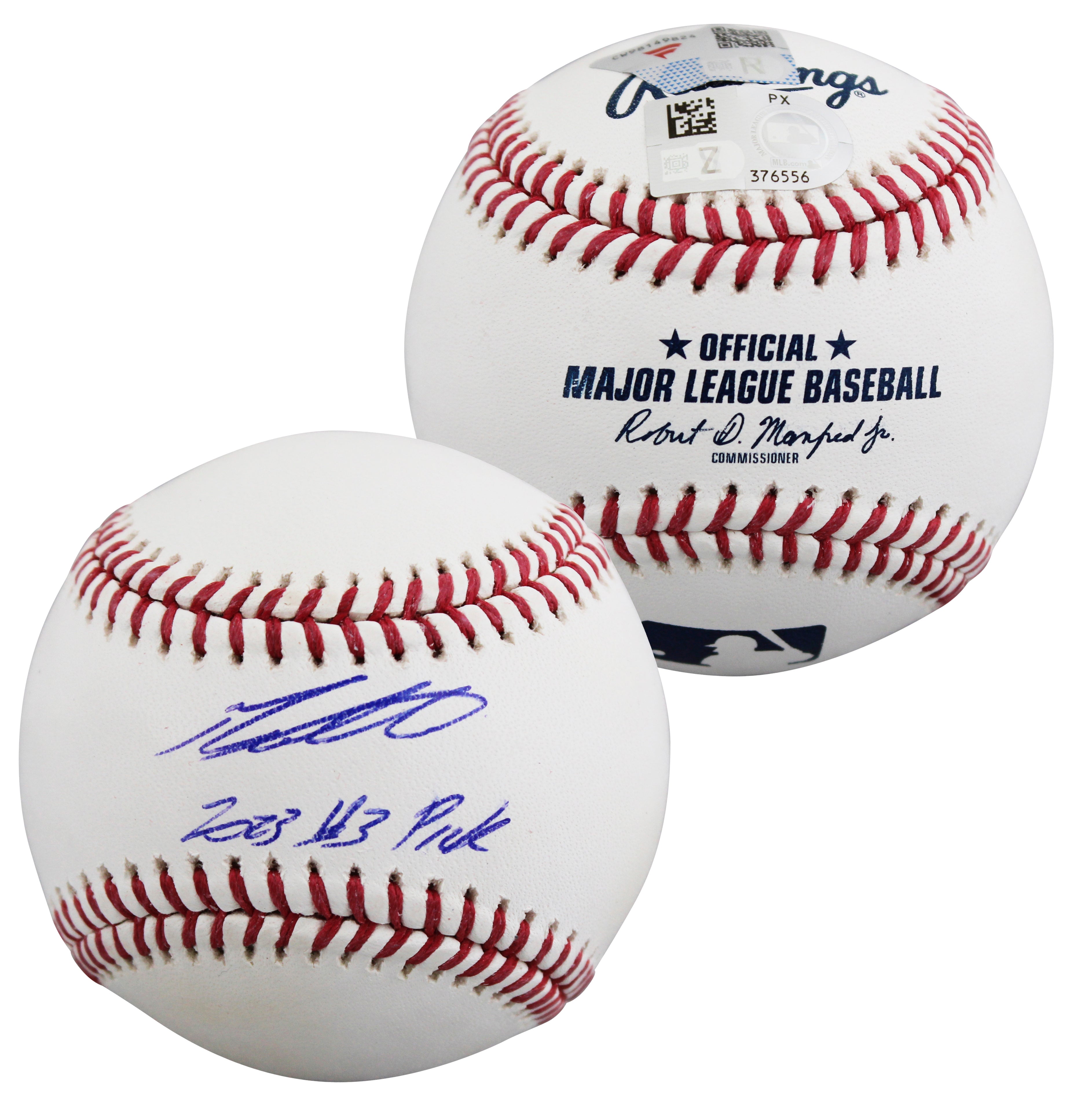 Tigers Max Clark "#3 Pick" Authentic Signed Oml Baseball MLB & Fanatics