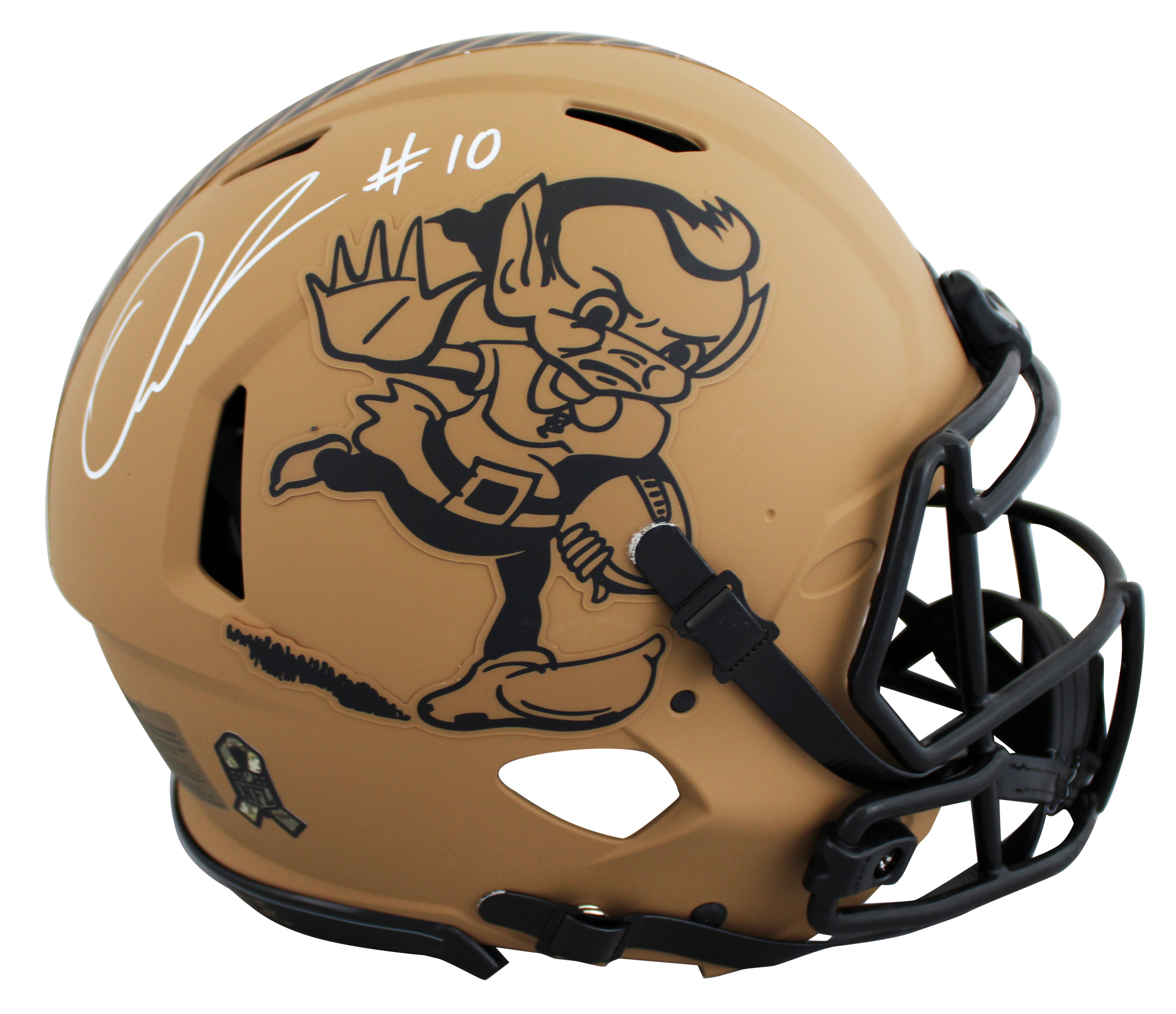 Browns Quinshon Judkins Signed STS II F/S Speed Proline Helmet W/ Case BAS Wit