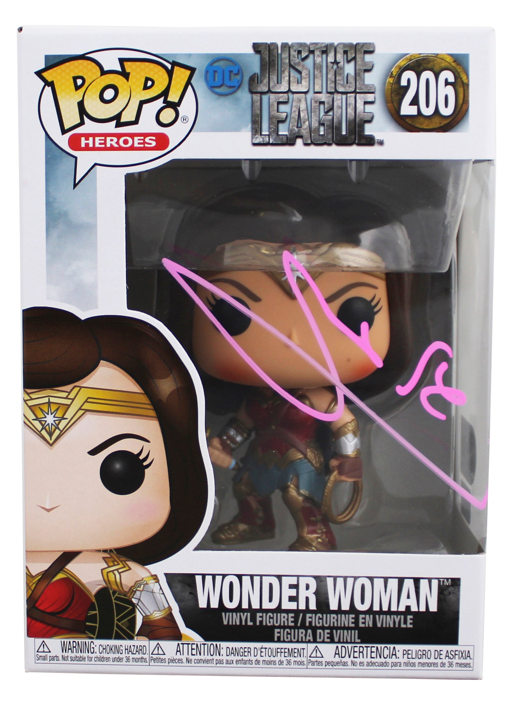 Gal Gadot Justice League Signed Wonder Woman #206 Funko Pop Vinyl Figure BAS
