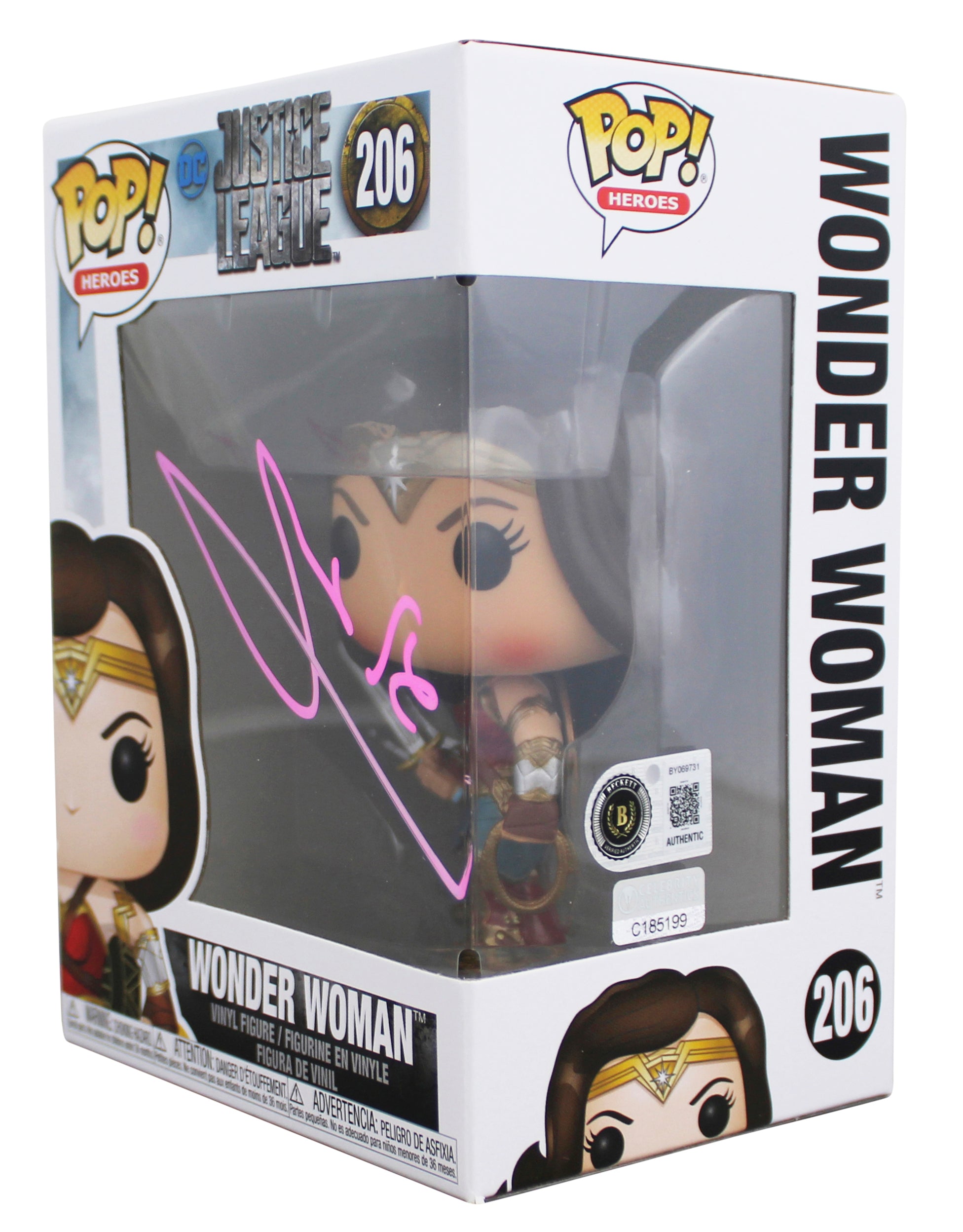 Gal Gadot Justice League Signed Wonder Woman #206 Funko Pop Vinyl Figure BAS