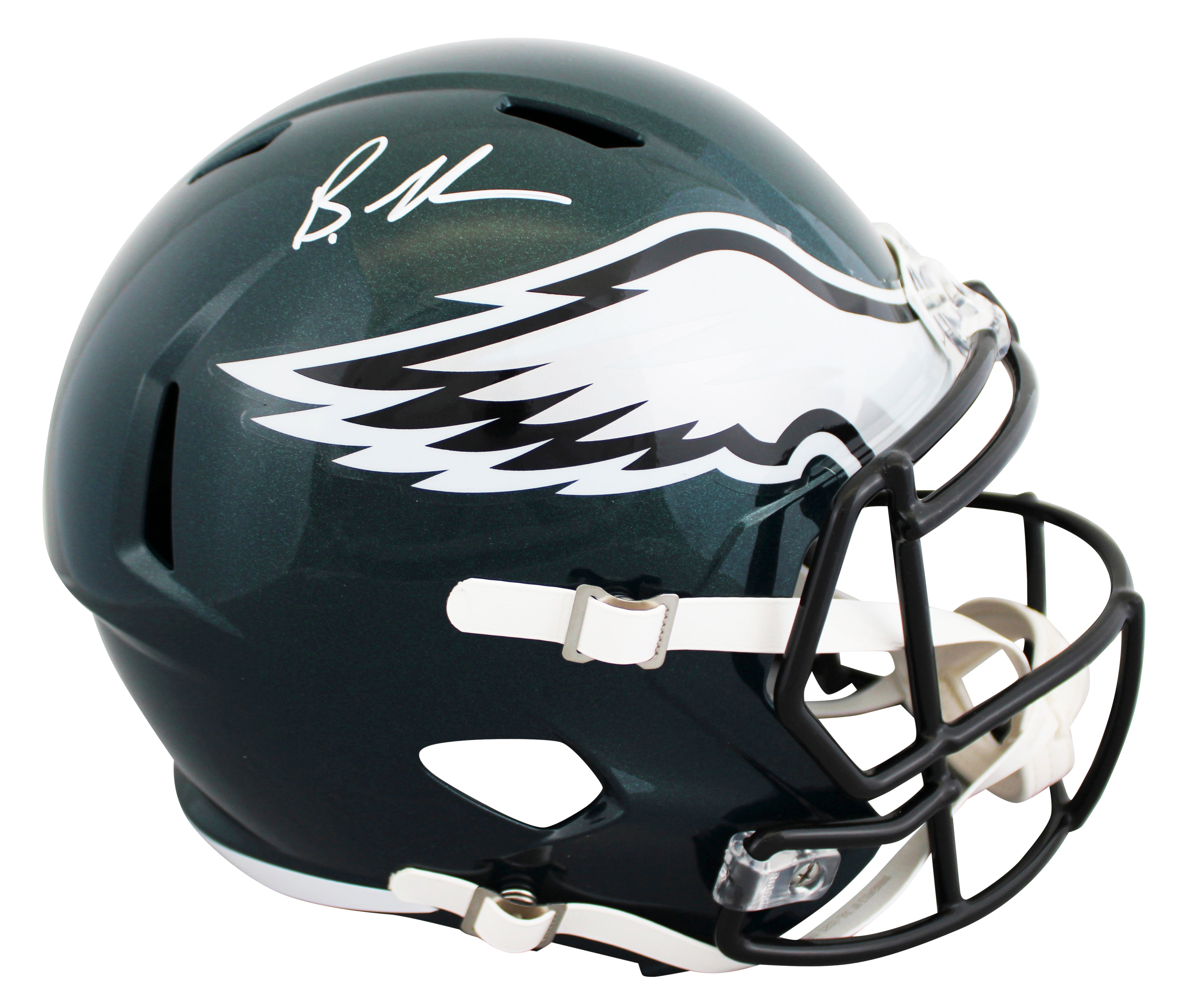 Eagles Brandon Graham Signed Full Size Speed Rep Helmet w/ Case JSA Witness