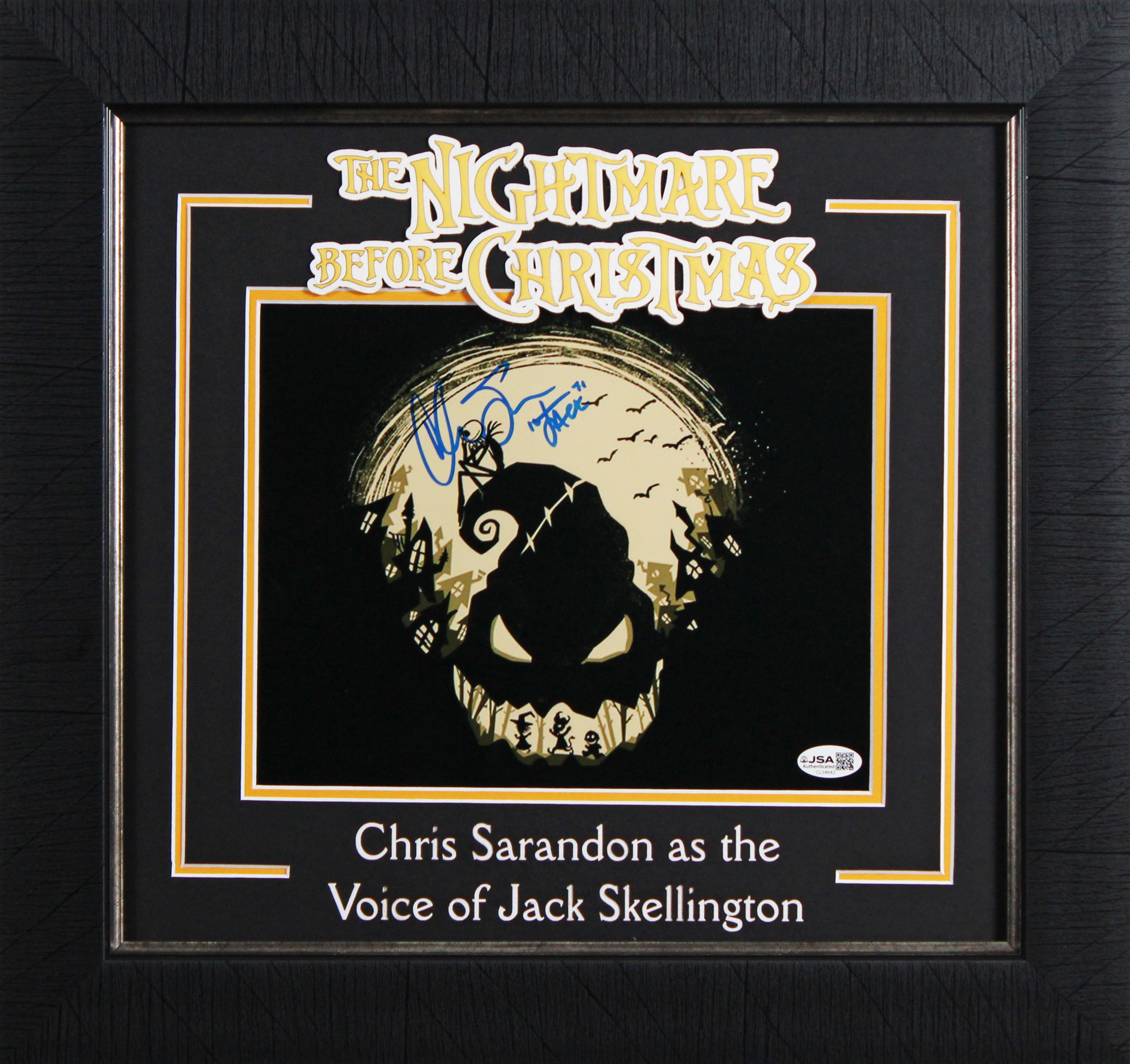 Chris Sarandon The Nightmare Before Christmas Signed 8x10 Framed Photo JSA