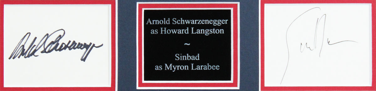 Arnold Schwarzenegger & Sinbad Jingle All The Way Signed Framed Display BAS LOA