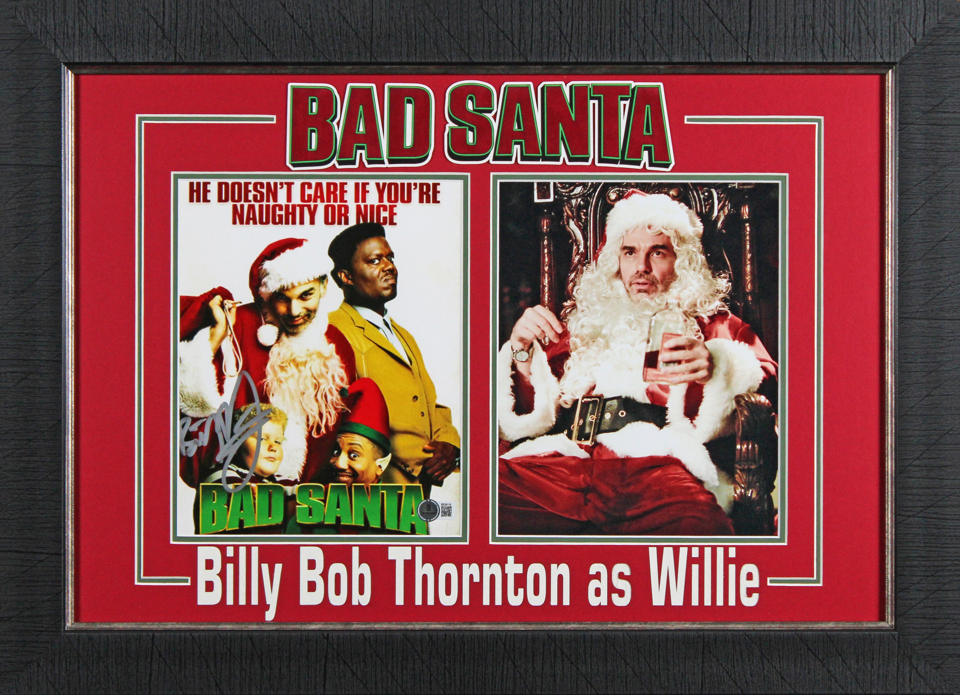 Billy Bob Thornton Bad Santa Authentic Signed 8x10 Framed Photo BAS #BR38118