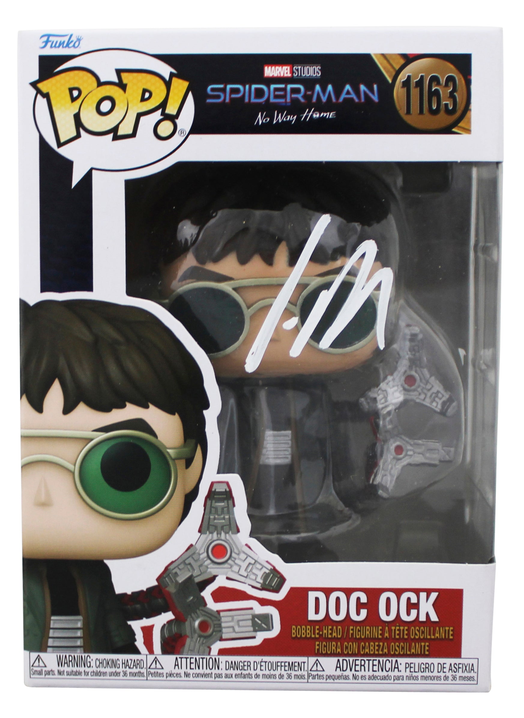 Alfred Molina Spiderman Signed Doc Ock #1163 Funko Pop Vinyl Figure JSA #AS72572
