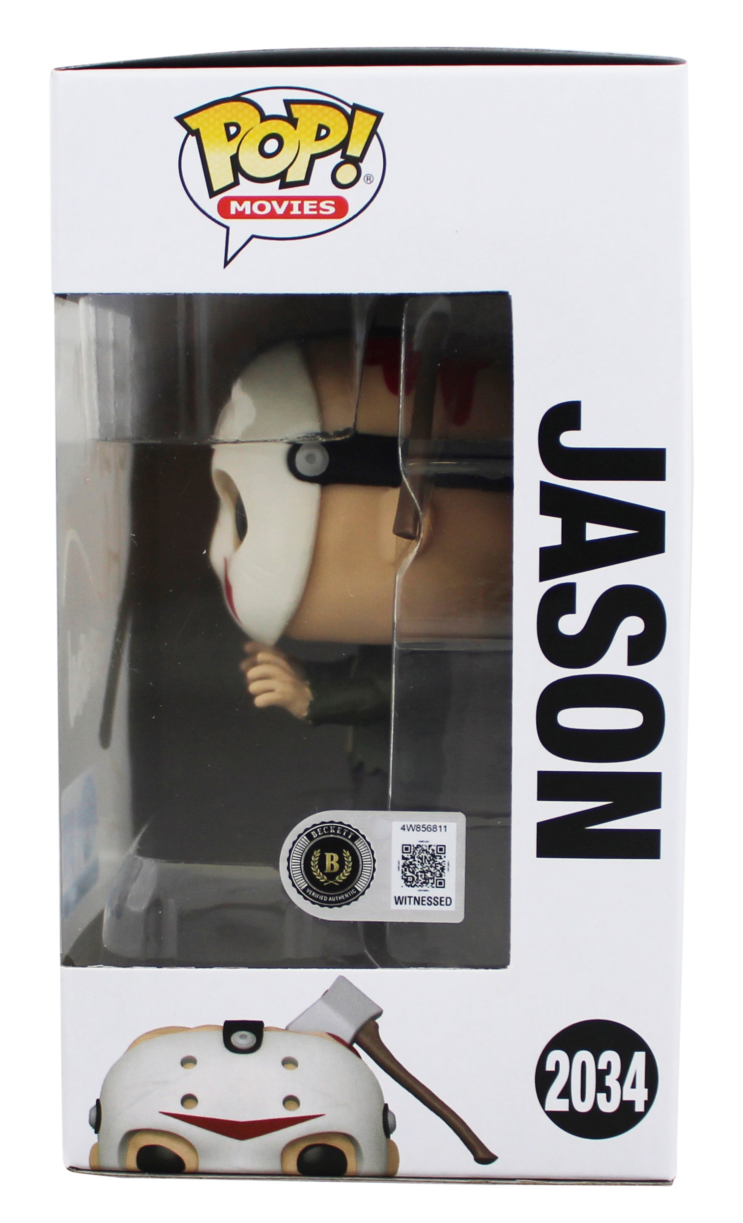 Ari Lehman "2x Insc" Signed Jason #2034 Funko Pop Figure w/ White Sig BAS Wit