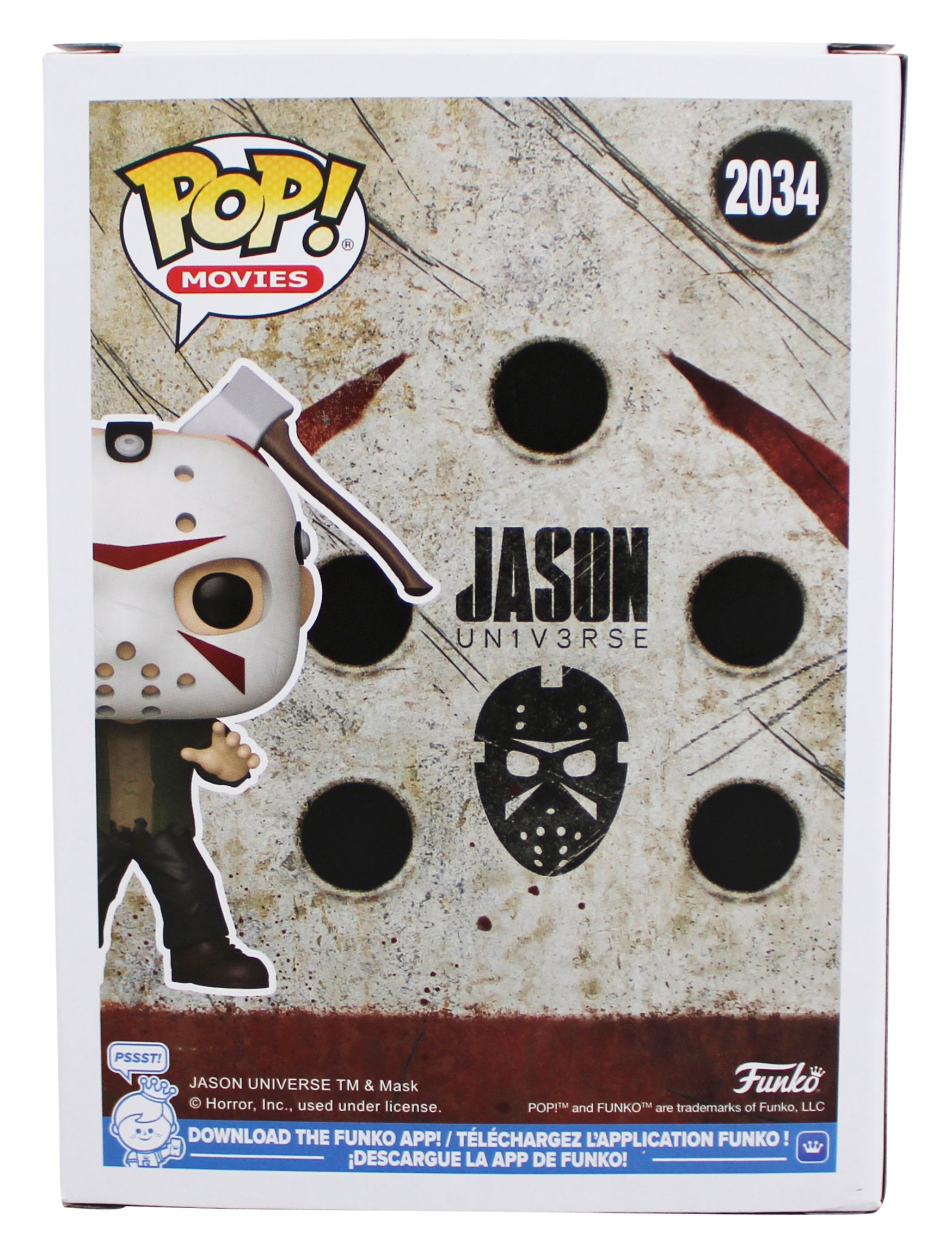 Ari Lehman "2x Insc" Signed Jason #2034 Funko Pop Figure w/ White Sig BAS Wit