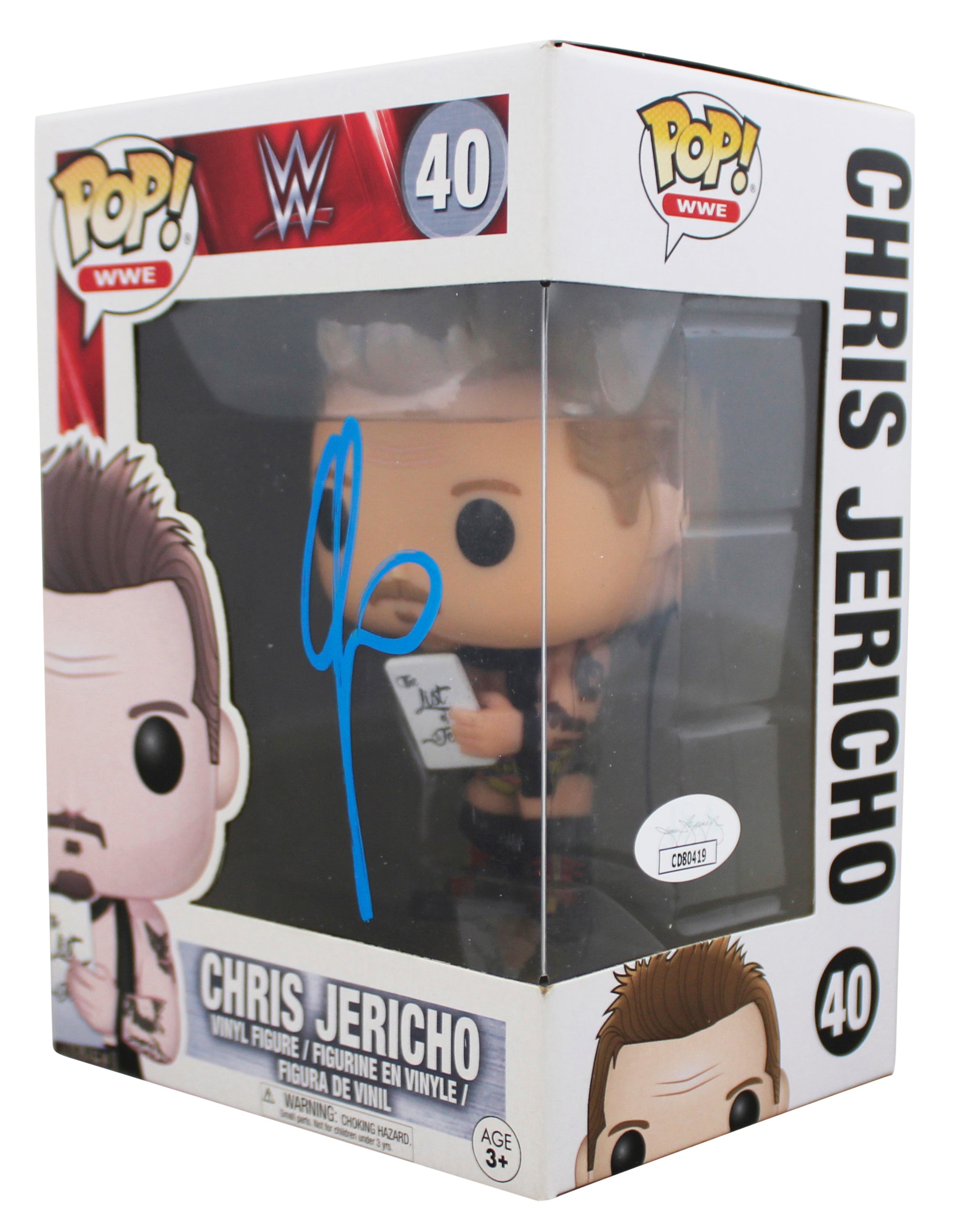 WWE Chris Jericho Authentic Signed #40 Funko Pop Vinyl Figure JSA #CD80419