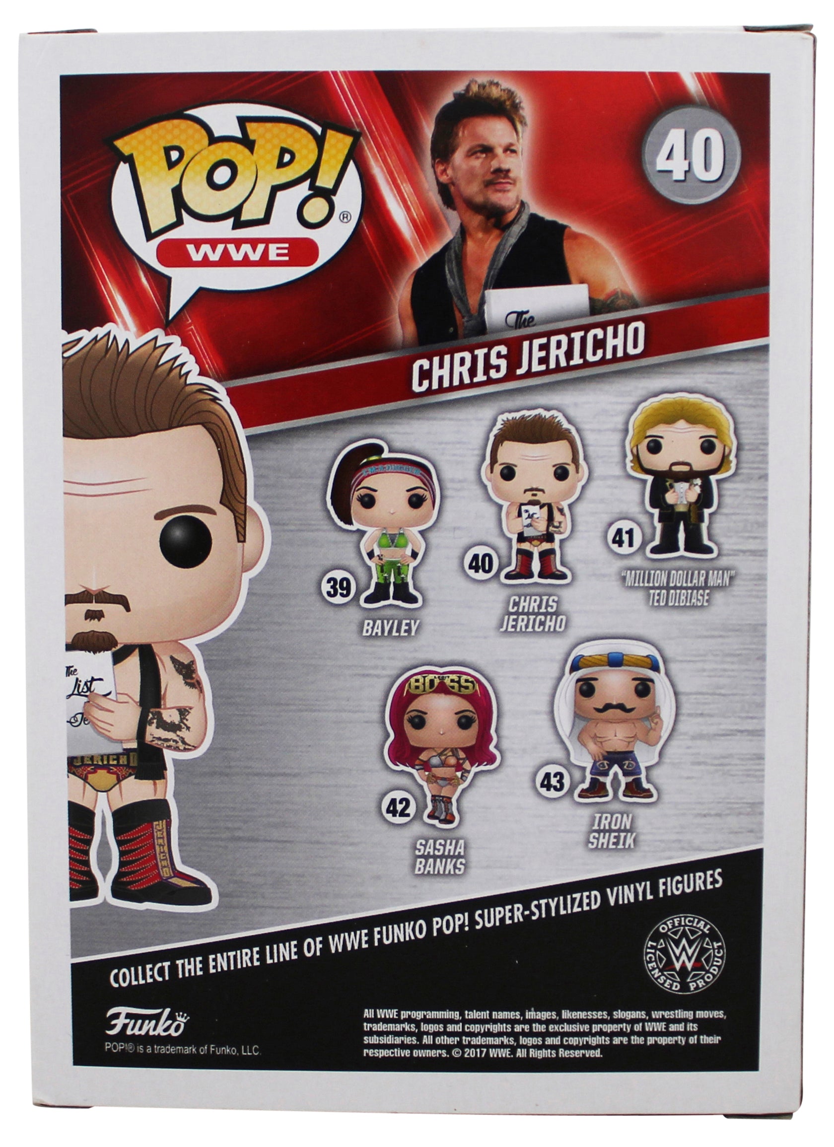 WWE Chris Jericho Authentic Signed #40 Funko Pop Vinyl Figure JSA #CD80419