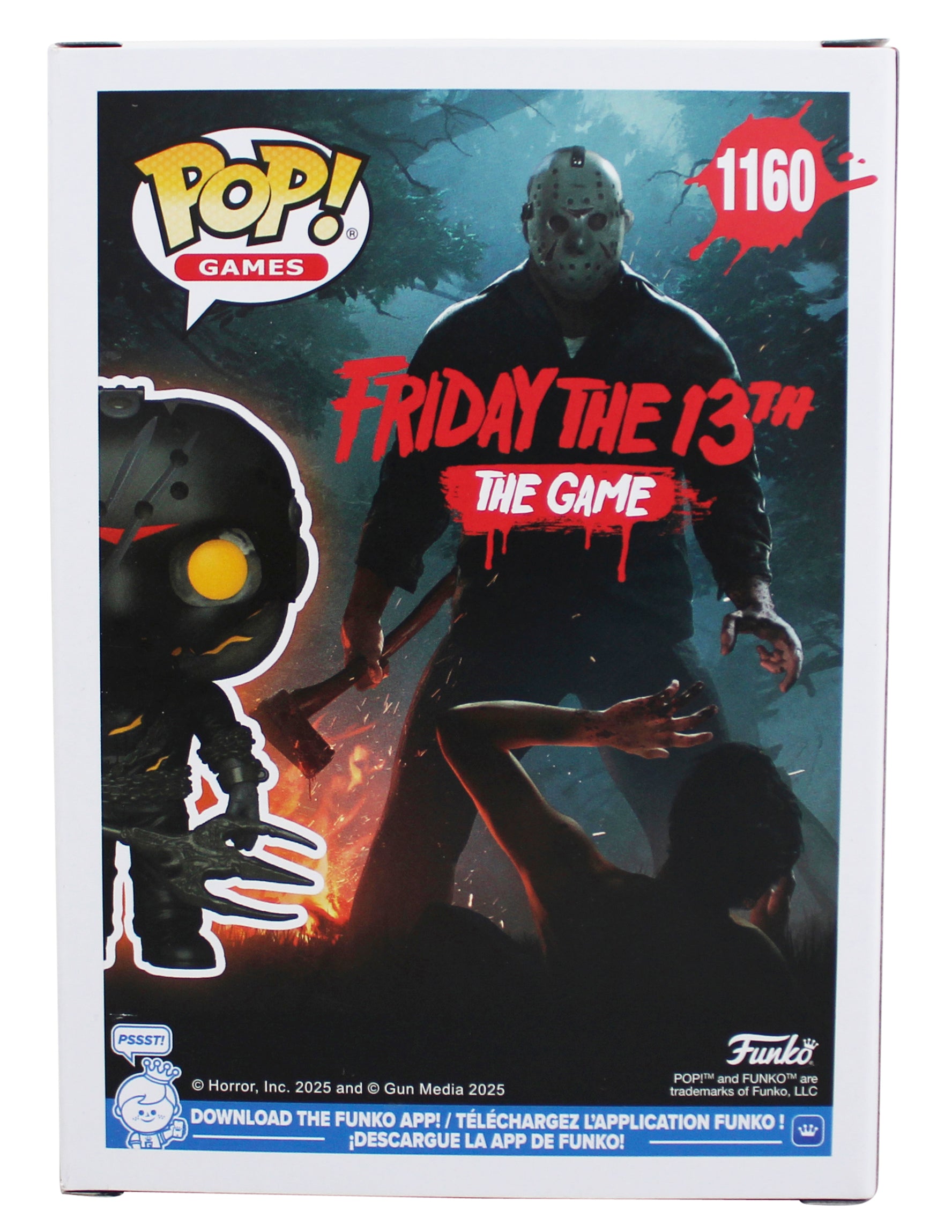 Ari Lehman "2x Insc" Signed Jason #1160 Funko Pop Figure w/ Yellow Sig BAS Wit
